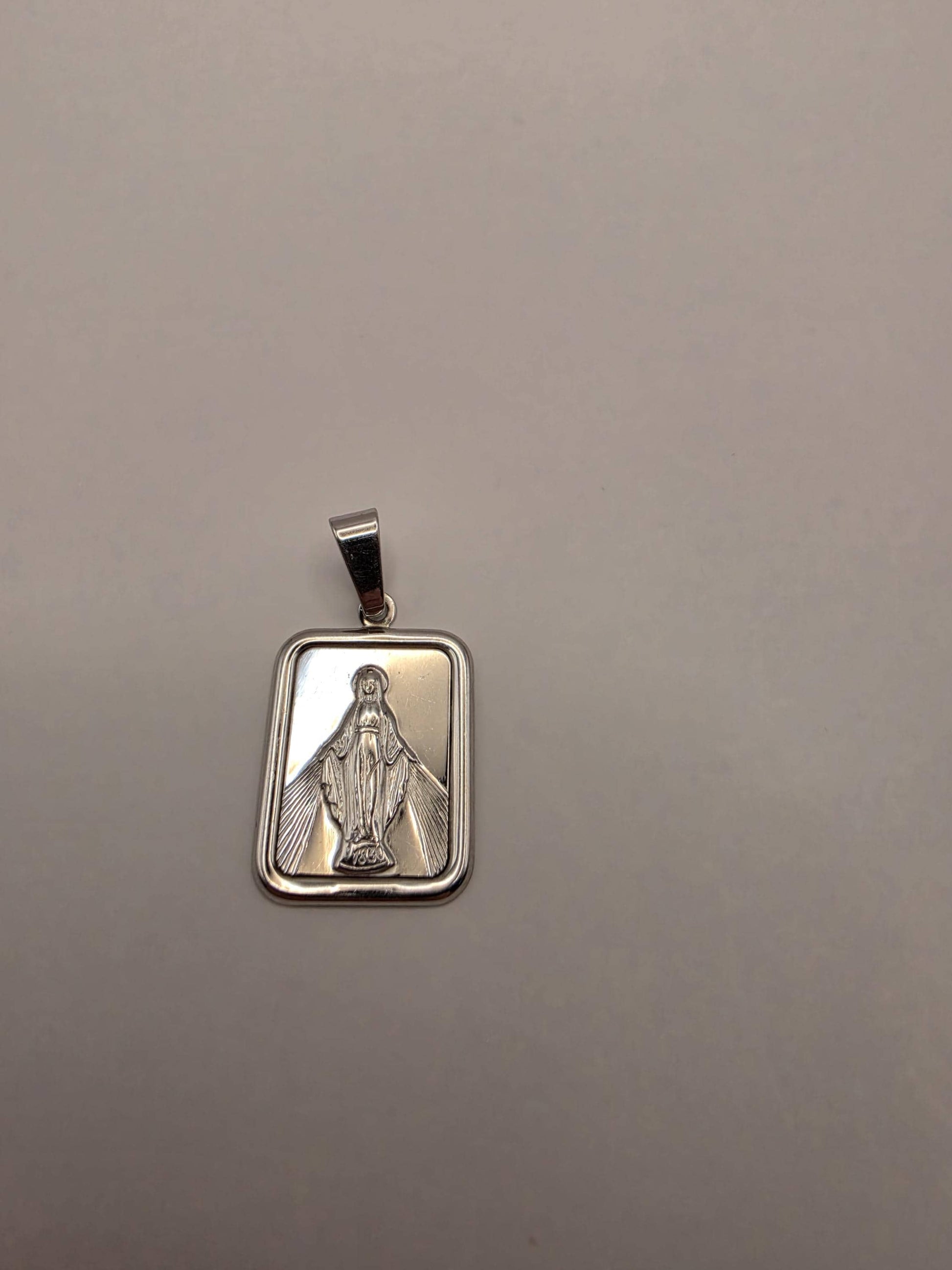 Sterling Silver Virgin Mary Pendant | 925 Silver Our Lady Full Figure Medal | Catholic Mary Necklace Pendant | Religious Gift Faith Jewelry