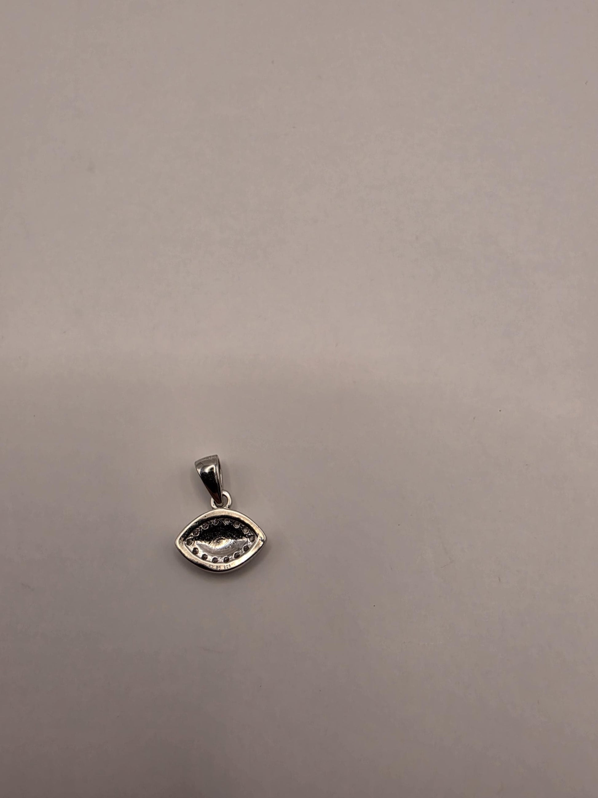 Sterling Silver Evil Eye Pendant | 925 Silver Marquise CZ Evil Eye Charm | Dainty Evil Eye Necklace Pendant | Spiritual Protection Charm