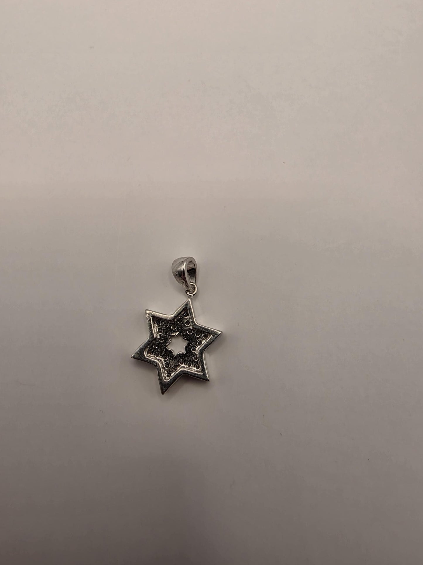 Sterling Silver Star of David Pendant | 925 Silver CZ Pavé Jewish Star Charm | Small Magen David Pendant | Spiritual Protection Charm