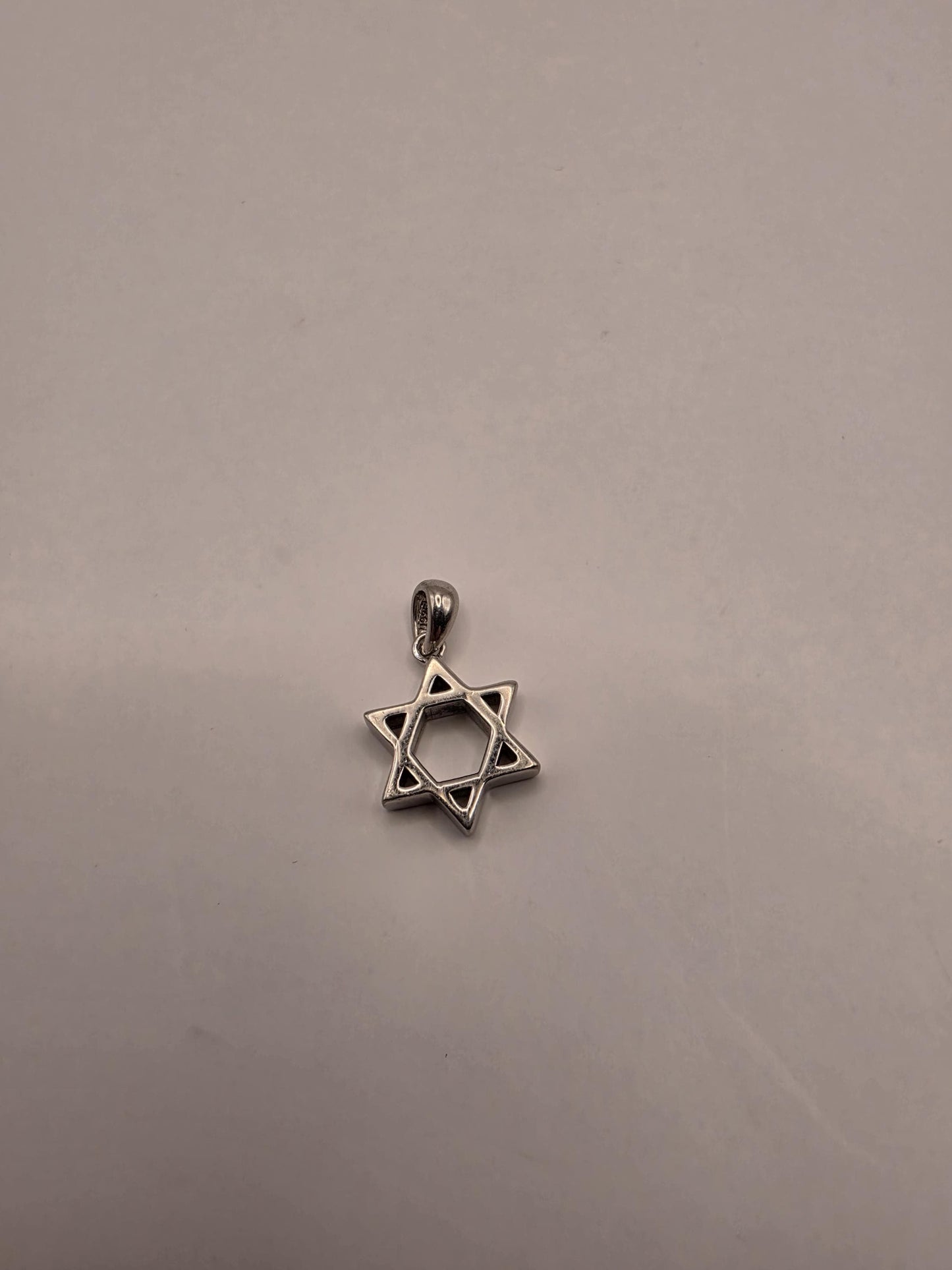 Sterling Silver Star of David Pendant | 925 Silver Open Cut Jewish Star Charm | Dainty Magen David Pendant | Spiritual Protection Charm