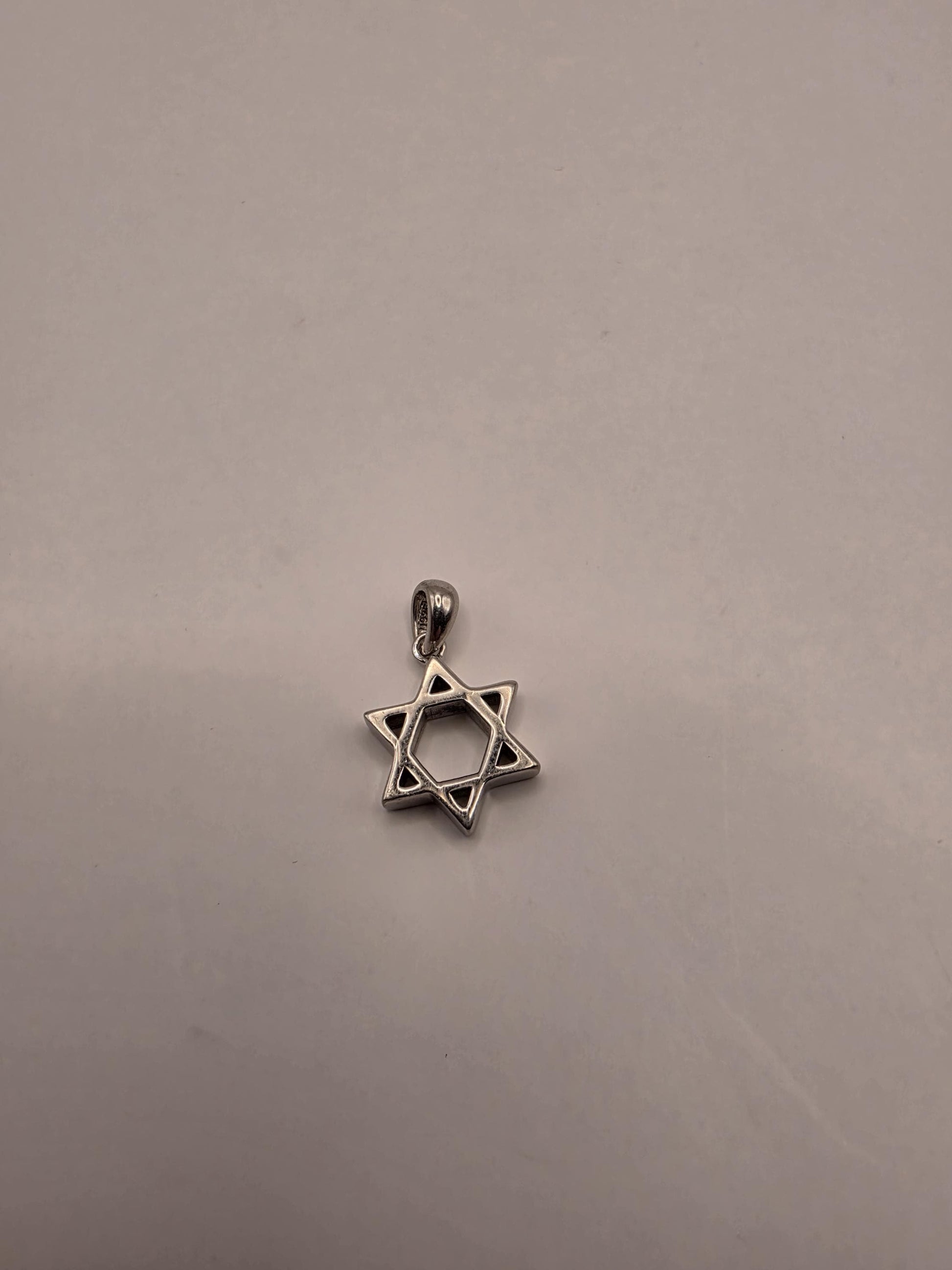Sterling Silver Star of David Pendant | 925 Silver Open Cut Jewish Star Charm | Dainty Magen David Pendant | Spiritual Protection Charm