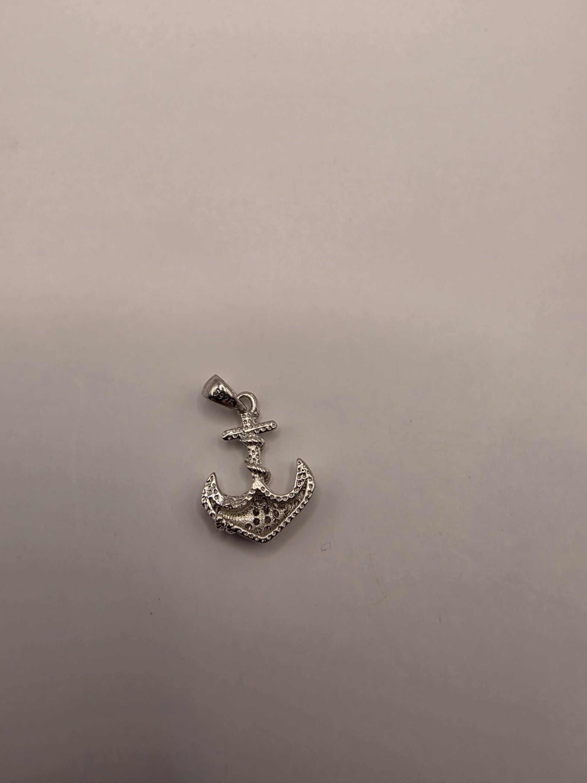 Sterling Silver Anchor Pendant | 925 Silver Nautical Anchor Charm | Rope Anchor Necklace Pendant | Charm Pendant Gift