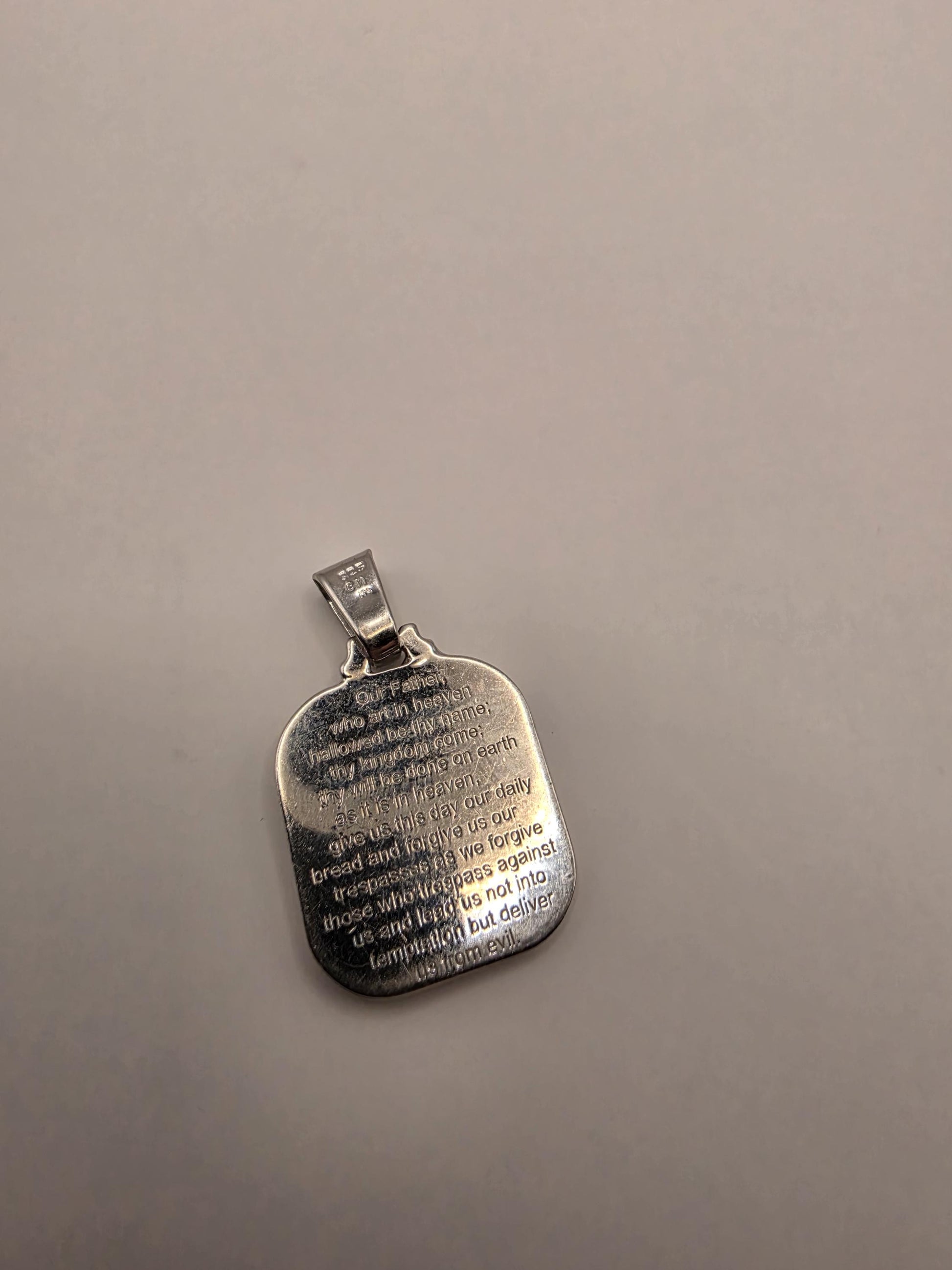 Sterling Silver Jesus Portrait Pendant | 925 Silver Jesus Profile Medal | Religious Jesus Necklace Pendant