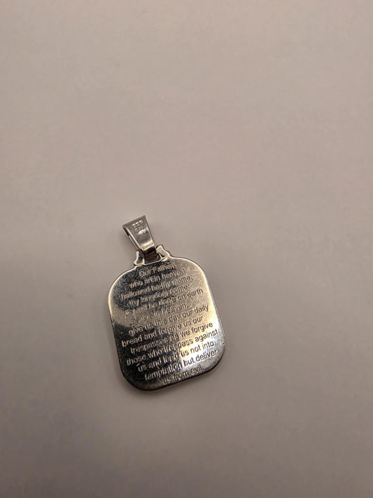 Sterling Silver Jesus Portrait Pendant | 925 Silver Jesus Profile Medal | Religious Jesus Necklace Pendant