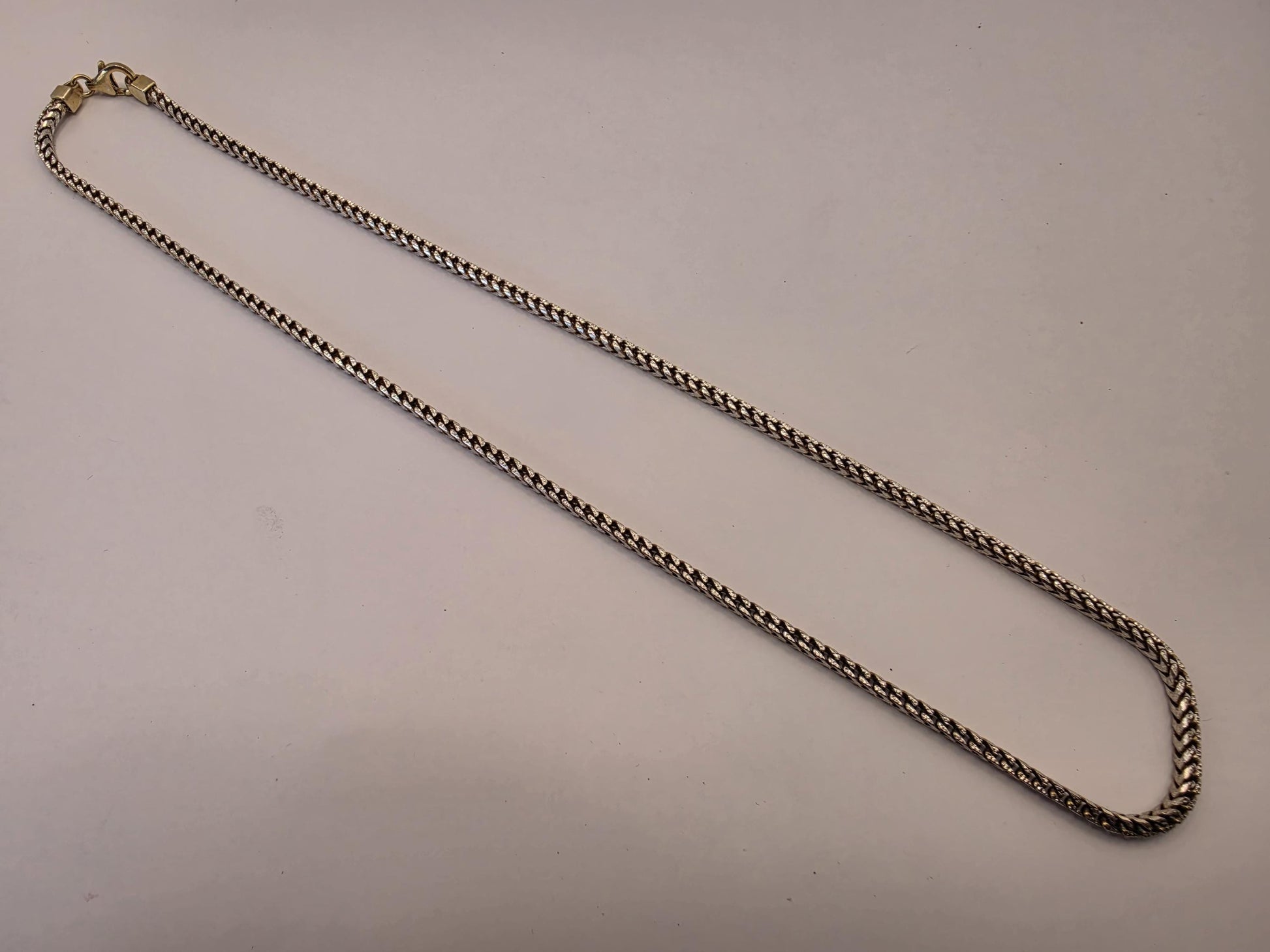 Sterling Silver Wheat Chain Necklace | 925 Silver | 22 Inch | 2.88mm | Spiga Weave | Mens Womens Unisex Chain