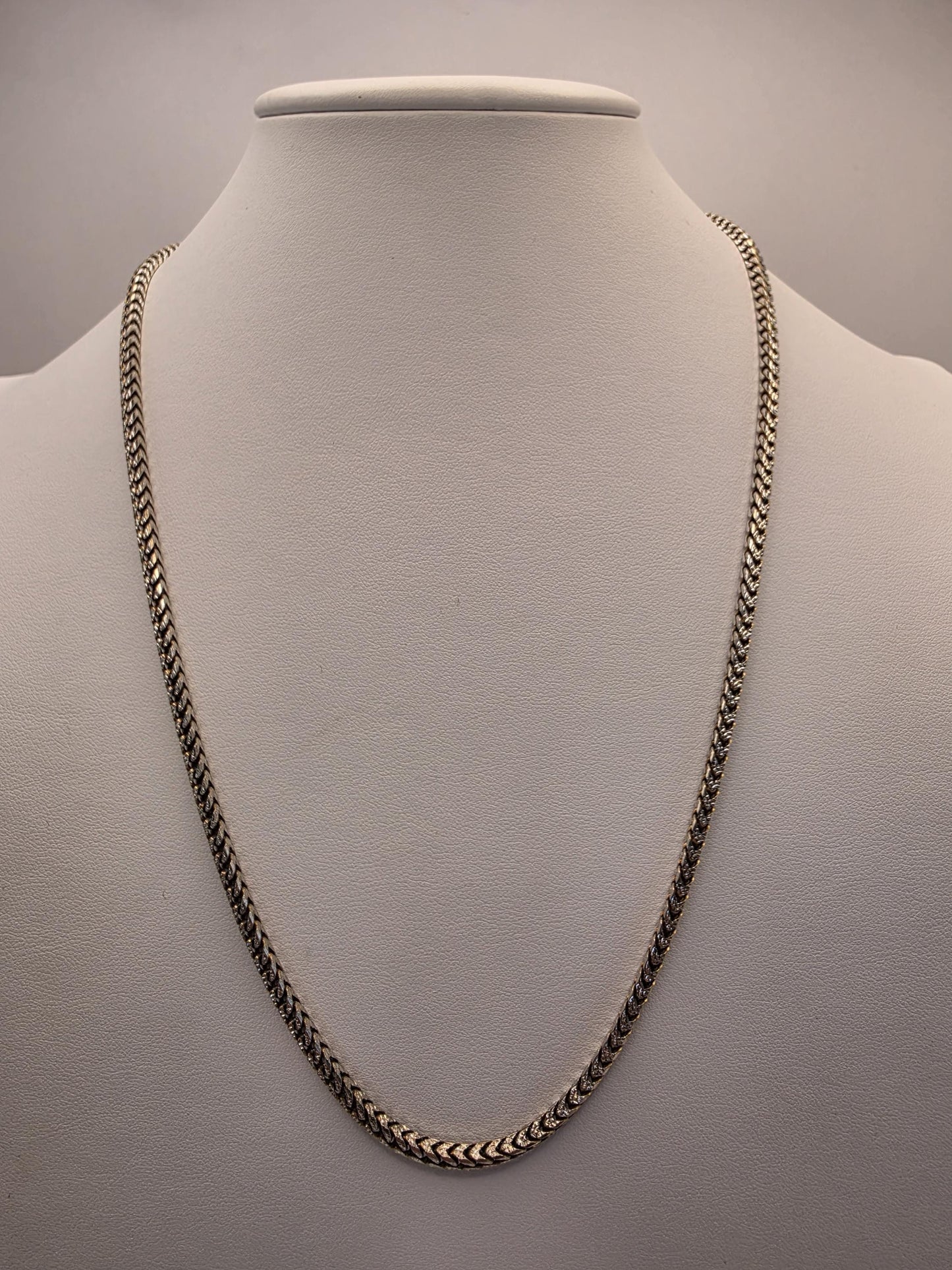 Sterling Silver Wheat Chain Necklace | 925 Silver | 22 Inch | 2.88mm | Spiga Weave | Mens Womens Unisex Chain