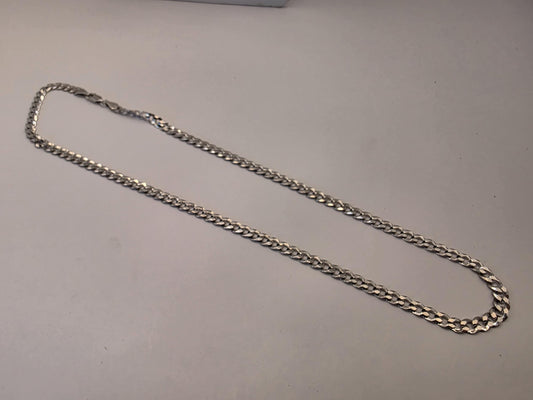 Sterling Silver Curb Chain Necklace | 925 Silver | 20 Inch | 5.3mm | Flat Cuban Link | Mens Womens Unisex Chain