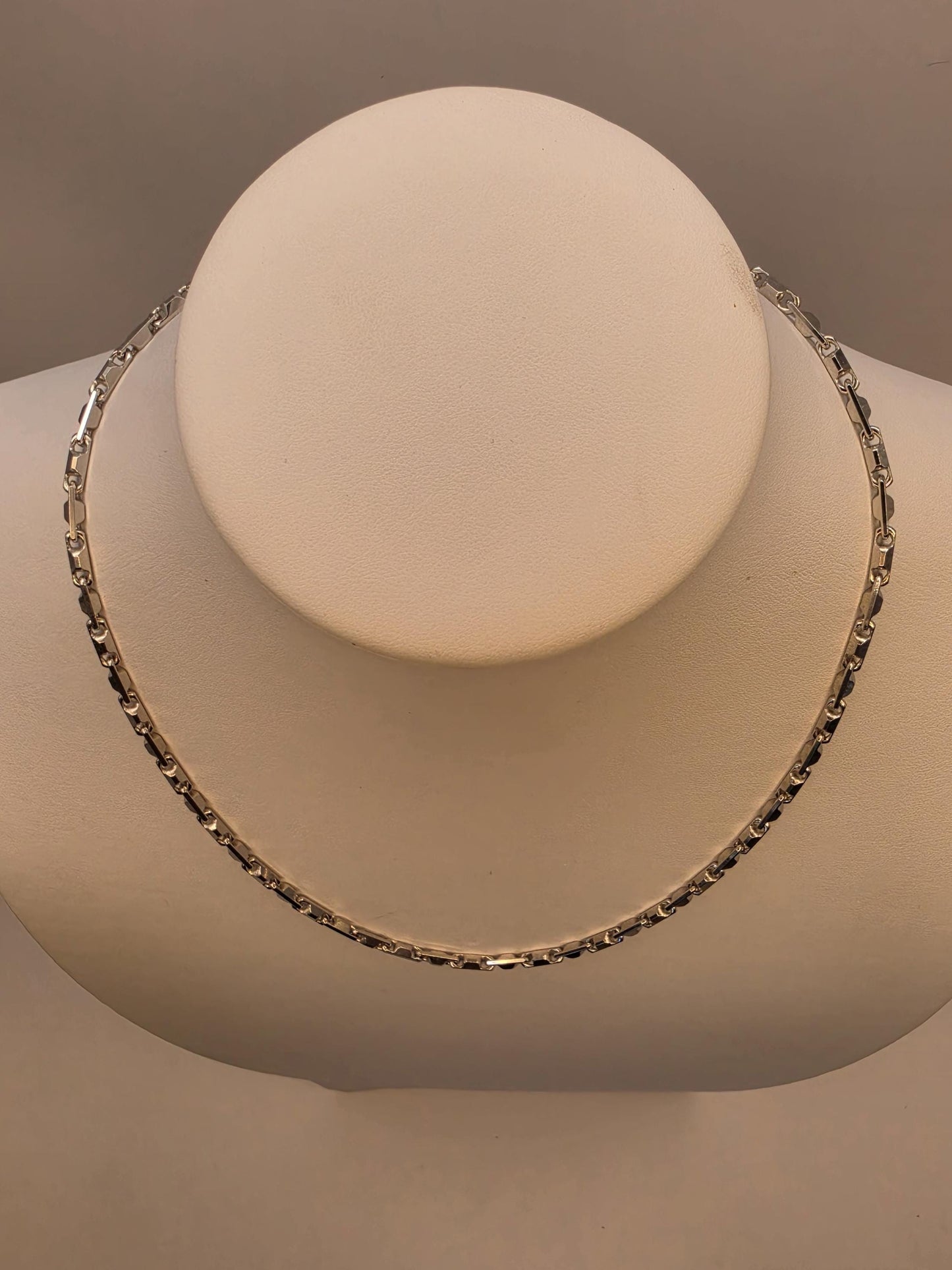 Sterling Silver Anchor Chain Necklace | 925 Silver | 18 Inch | 3.2mm | Mariner Link | Mens Womens Unisex Chain