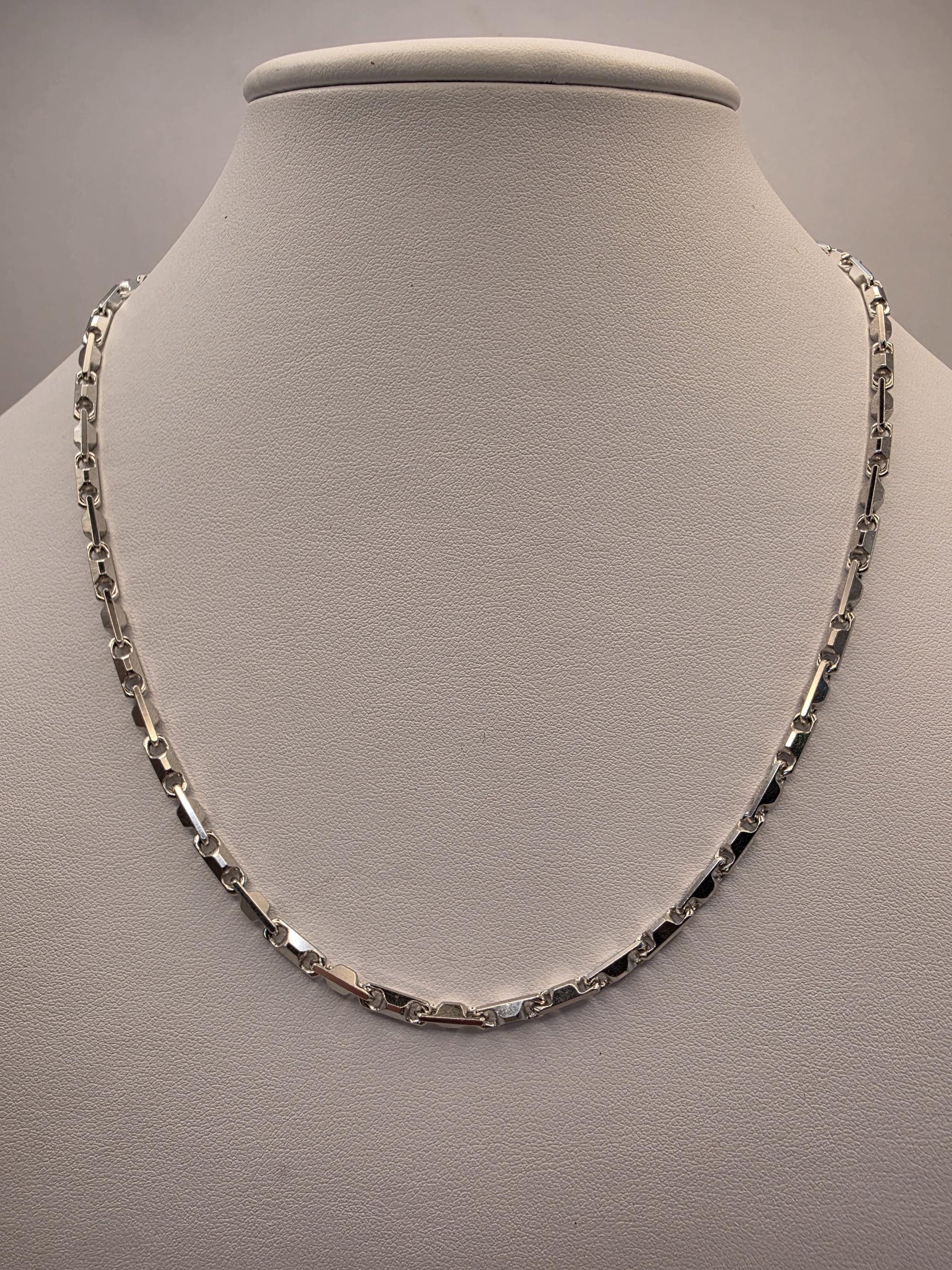 Sterling Silver Anchor Chain Necklace | 925 Silver | 18 Inch | 3.2mm | Mariner Link | Mens Womens Unisex Chain