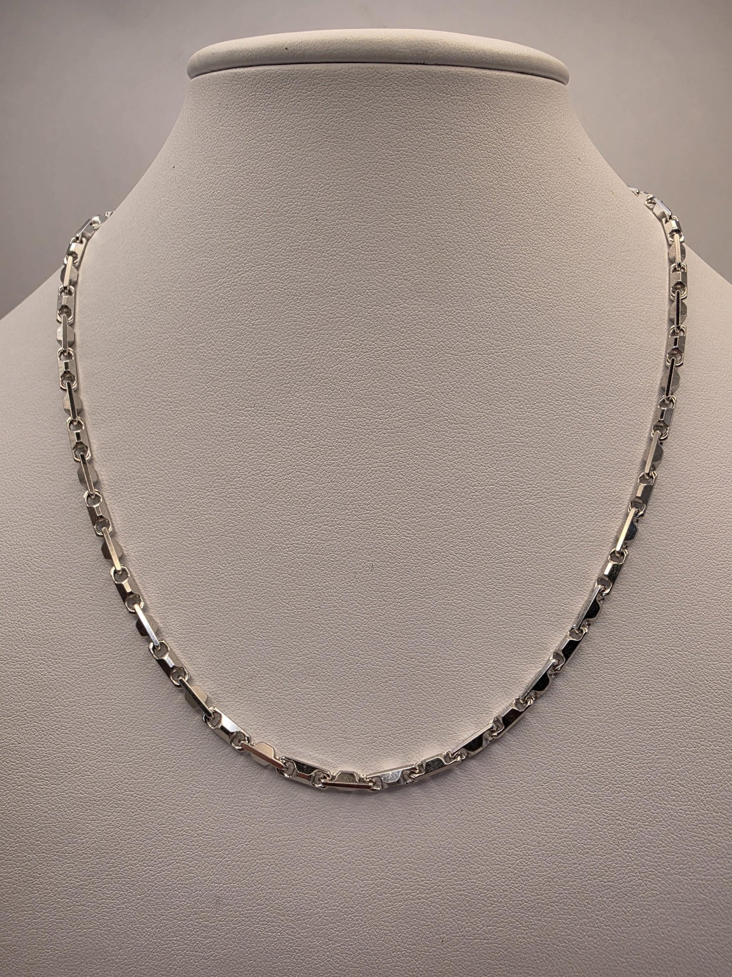 Sterling Silver Anchor Chain Necklace | 925 Silver | 18 Inch | 3.2mm | Mariner Link | Mens Womens Unisex Chain