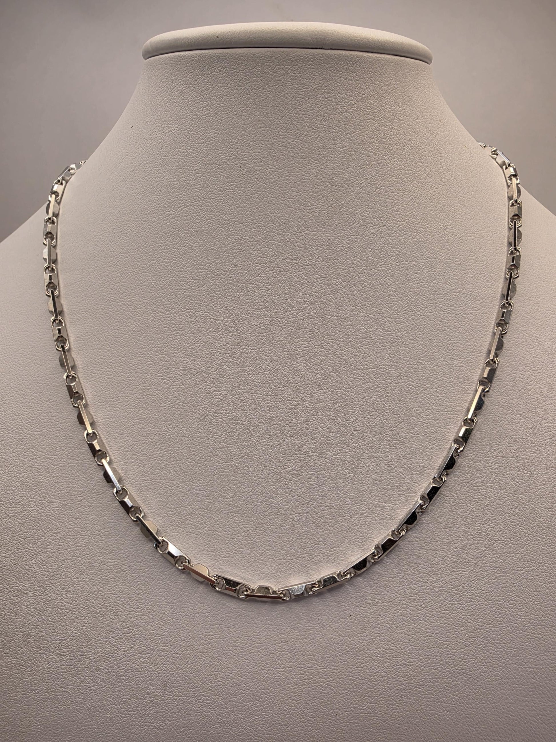 Sterling Silver Anchor Chain Necklace | 925 Silver | 18 Inch | 3.2mm | Mariner Link | Mens Womens Unisex Chain