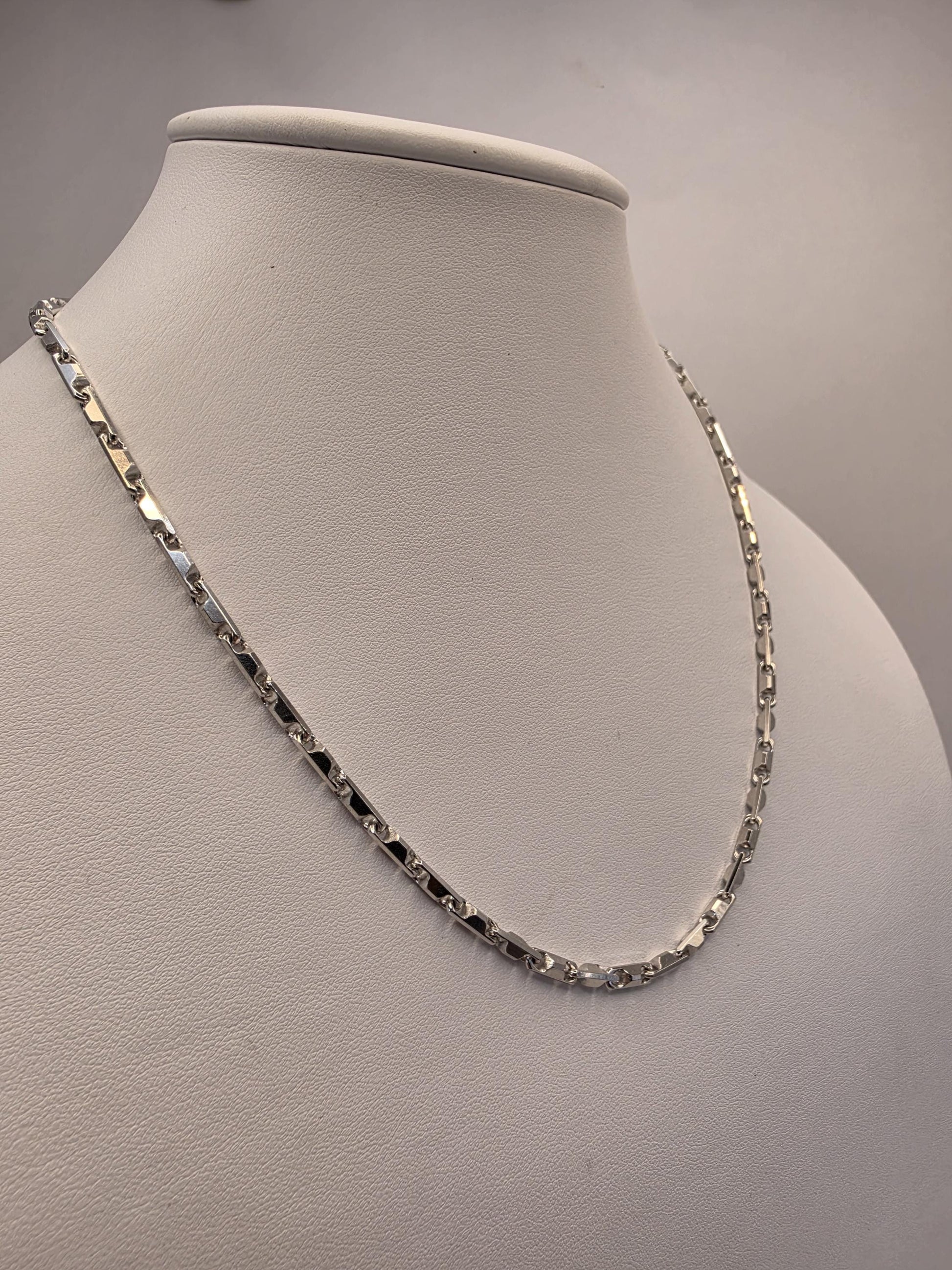 Sterling Silver Anchor Chain Necklace | 925 Silver | 18 Inch | 3.2mm | Mariner Link | Mens Womens Unisex Chain
