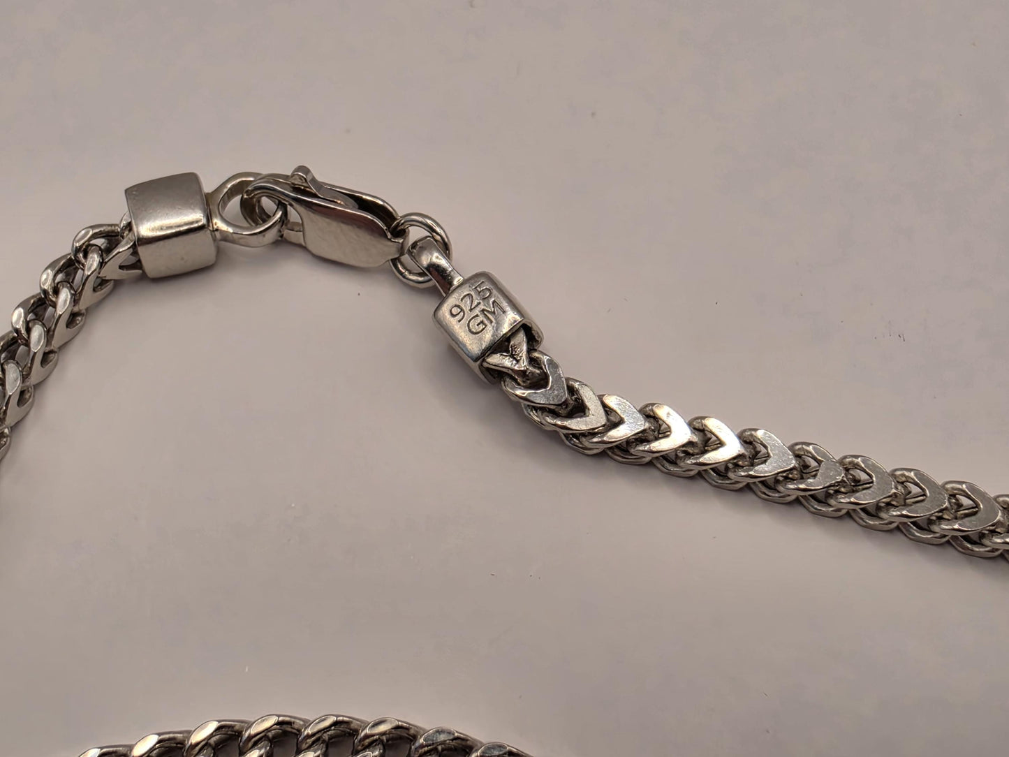 Sterling Silver Franco Chain Necklace | 925 Silver | 18 Inch | 2.55mm | Box Weave | Mens Womens Unisex Chain