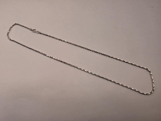 Sterling Silver Anchor Chain Necklace | 925 Silver | 20 Inch | 1.9mm | Mariner Link | Dainty Layering Chain | Unisex
