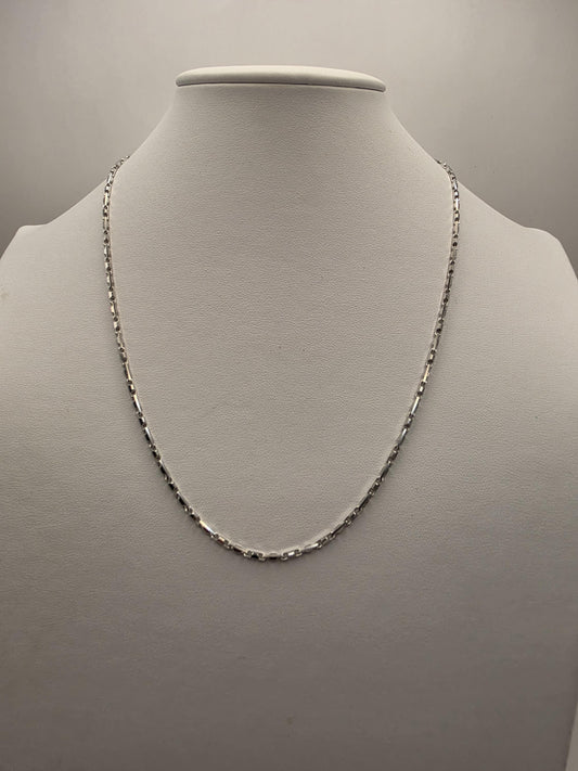 Sterling Silver Anchor Chain Necklace | 925 Silver | 20 Inch | 1.9mm | Mariner Link | Dainty Layering Chain | Unisex