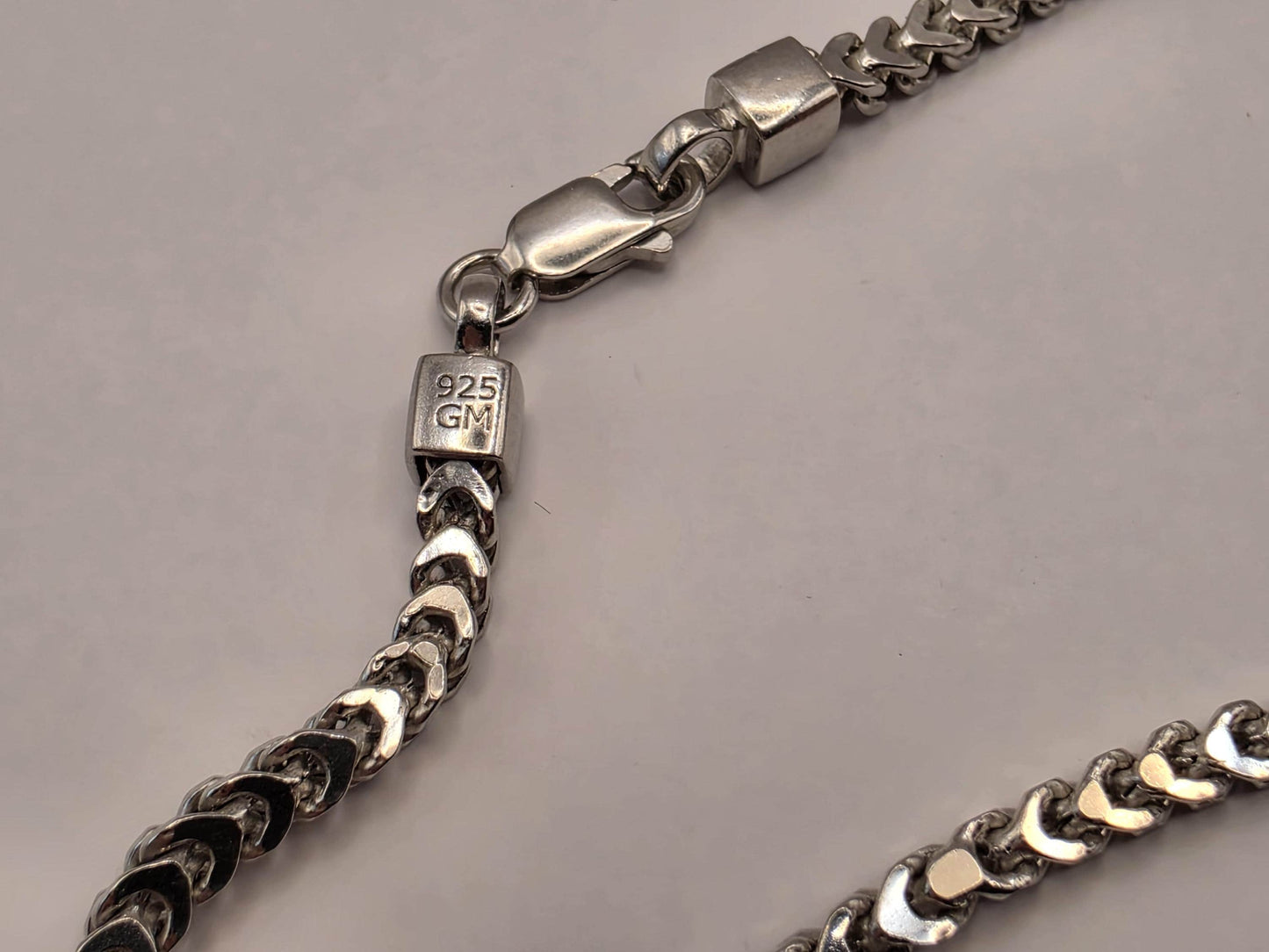 Sterling Silver Franco Chain Necklace | 925 Silver | 20 Inch | 2.9mm | Box Weave | Mens Womens Unisex Chain