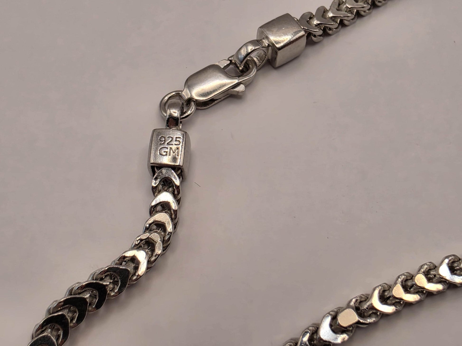 Sterling Silver Franco Chain Necklace | 925 Silver | 20 Inch | 2.9mm | Box Weave | Mens Womens Unisex Chain