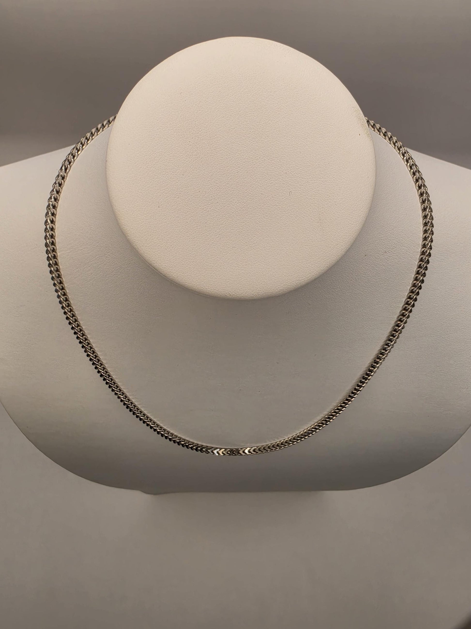 Sterling Silver Franco Chain Necklace | 925 Silver | 20 Inch | 2.9mm | Box Weave | Mens Womens Unisex Chain