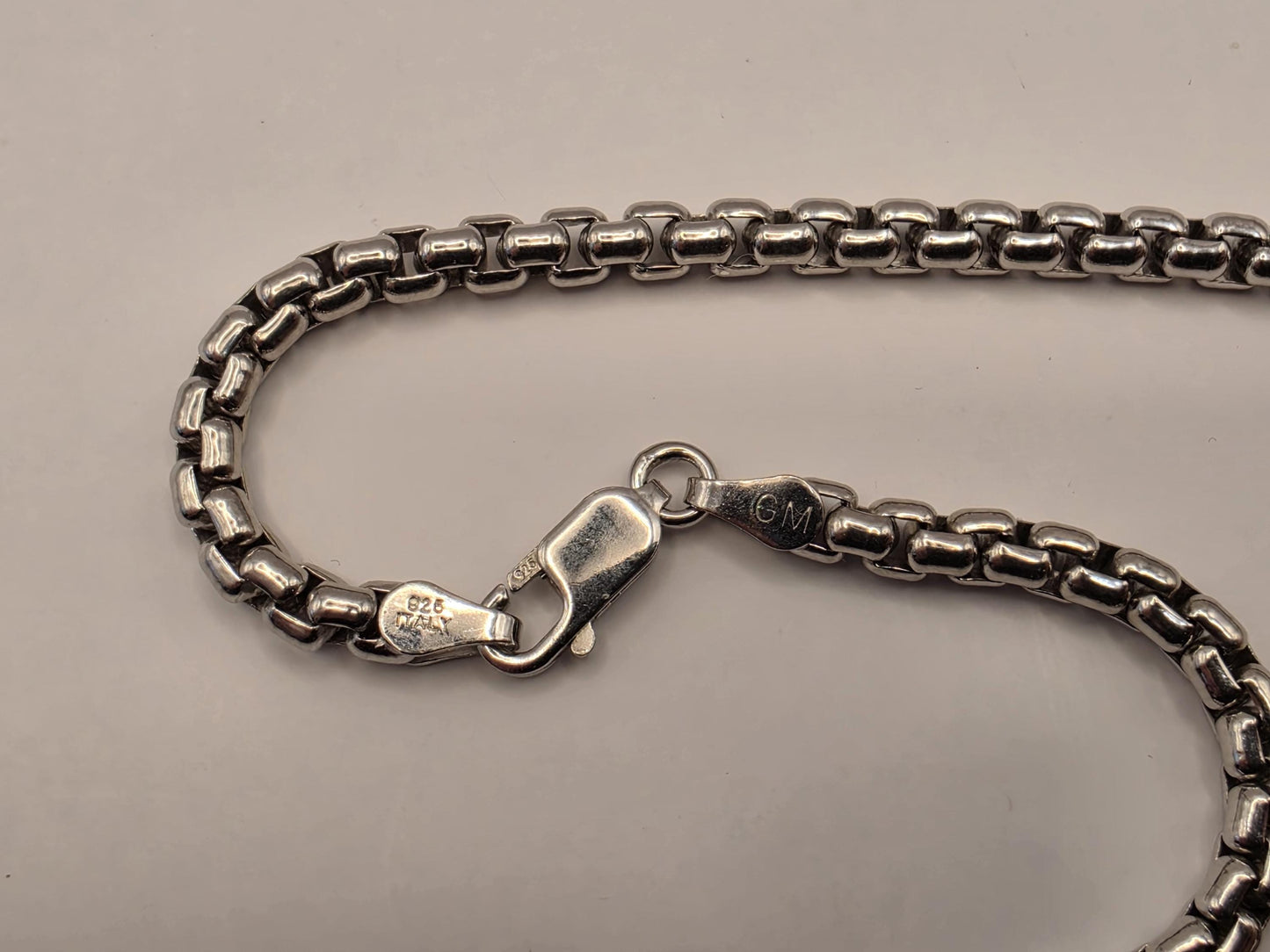 Sterling Silver Box Chain Necklace | 925 Silver | 16 Inch | 3.75mm | Rounded Box Link | Mens Womens Unisex Chain