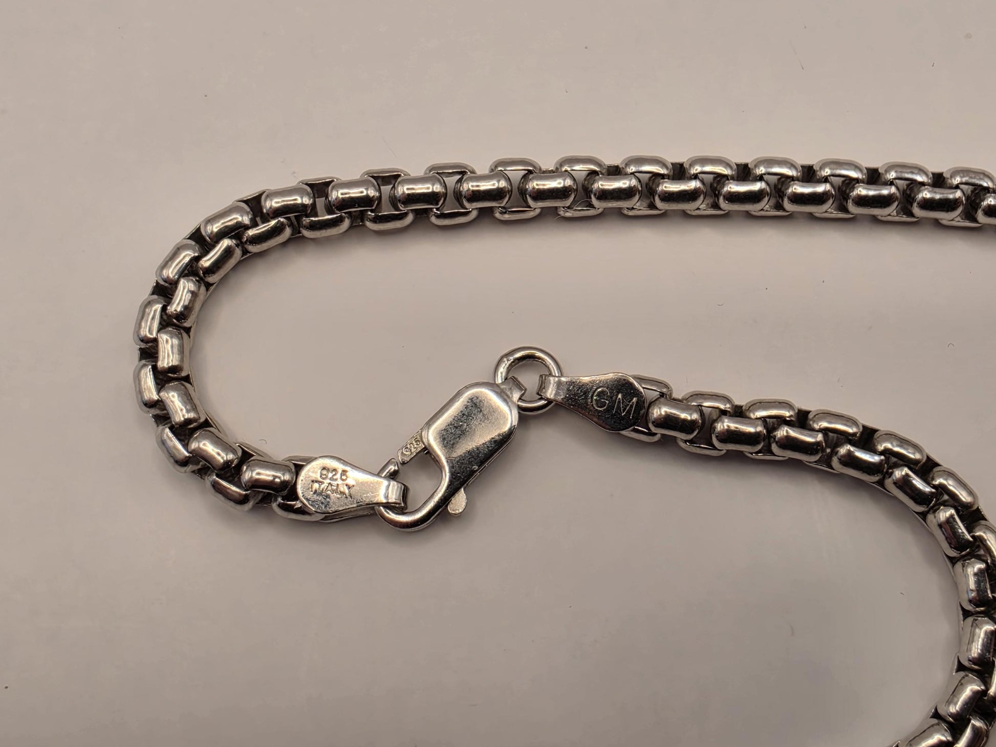 Sterling Silver Box Chain Necklace | 925 Silver | 16 Inch | 3.75mm | Rounded Box Link | Mens Womens Unisex Chain