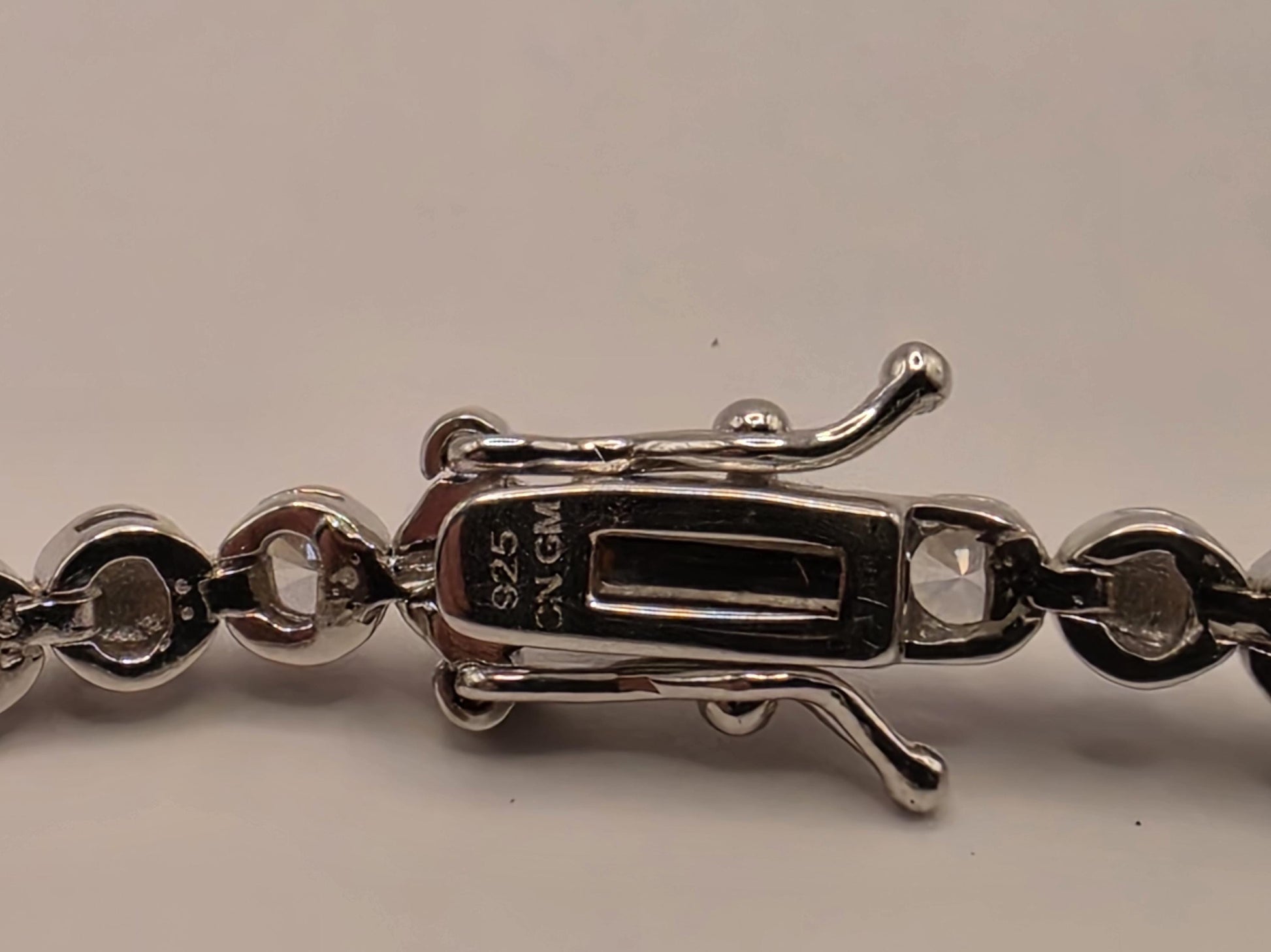 Sterling Silver Evil Eye Tennis Bracelet | 925 Silver | 7.5 Inch | Blue & White CZ | Protection Charm | Womens Bracelet