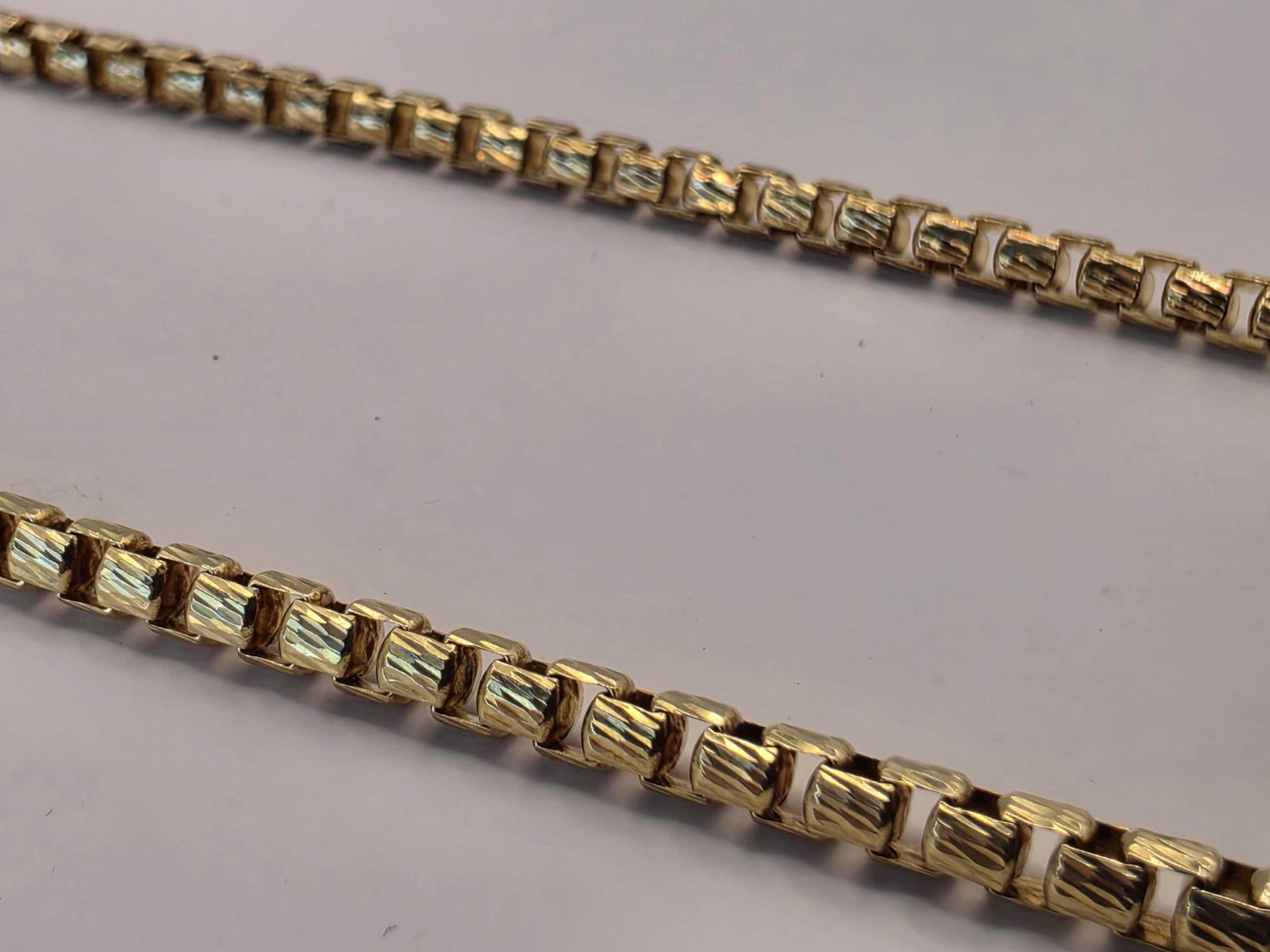 Gold Plated Box Chain Necklace | 925 Silver | 26 Inch | 3.67mm | Rounded Box Link | Mens Womens Unisex Long Gold Chain