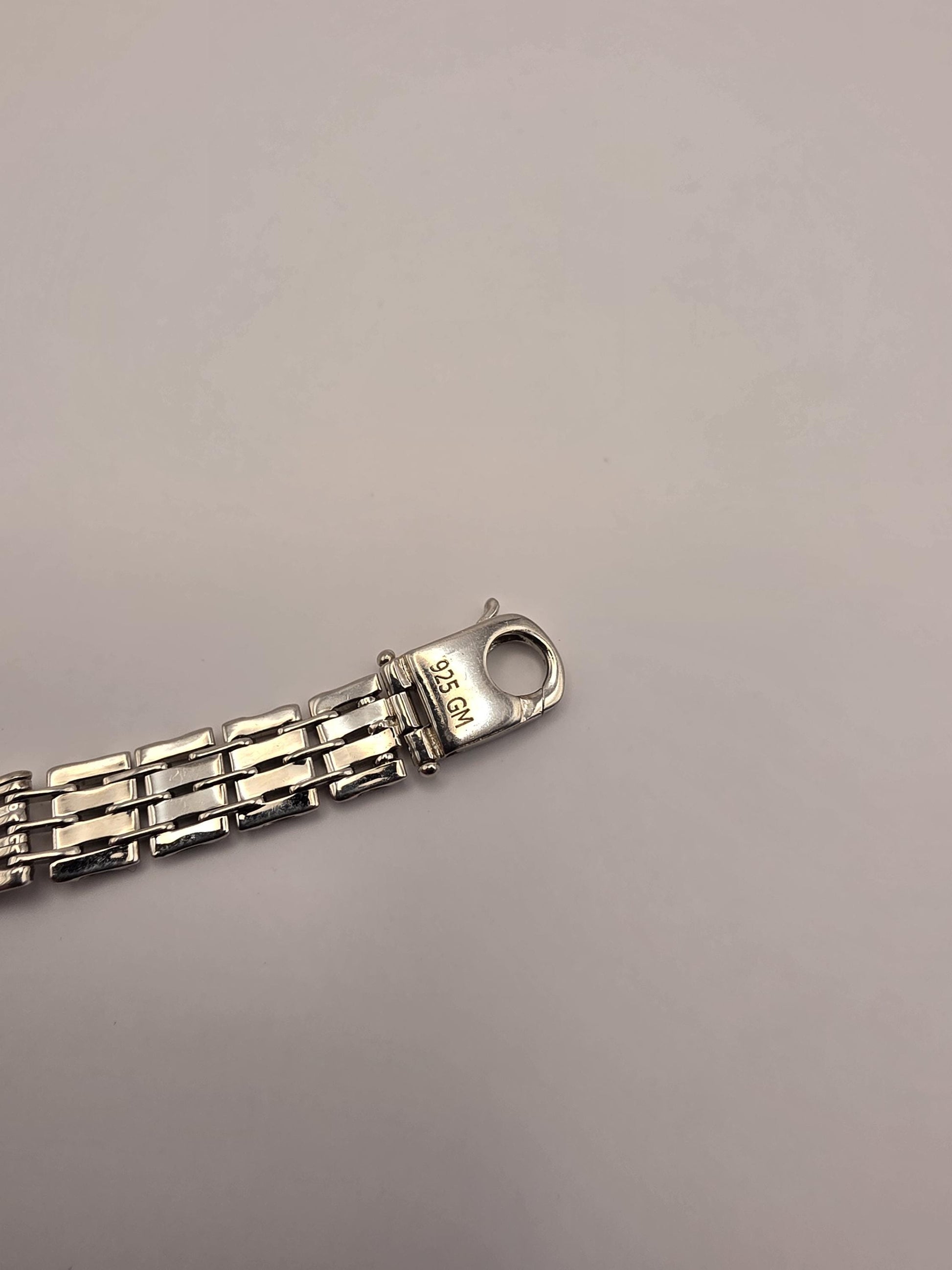 Sterling Silver Watch Link ID Bracelet, Mens Link Bracelet, 925 Silver, 8.5 in 8mm, Polished ID Bar, Unisex Mens Jewelry, Gift Idea