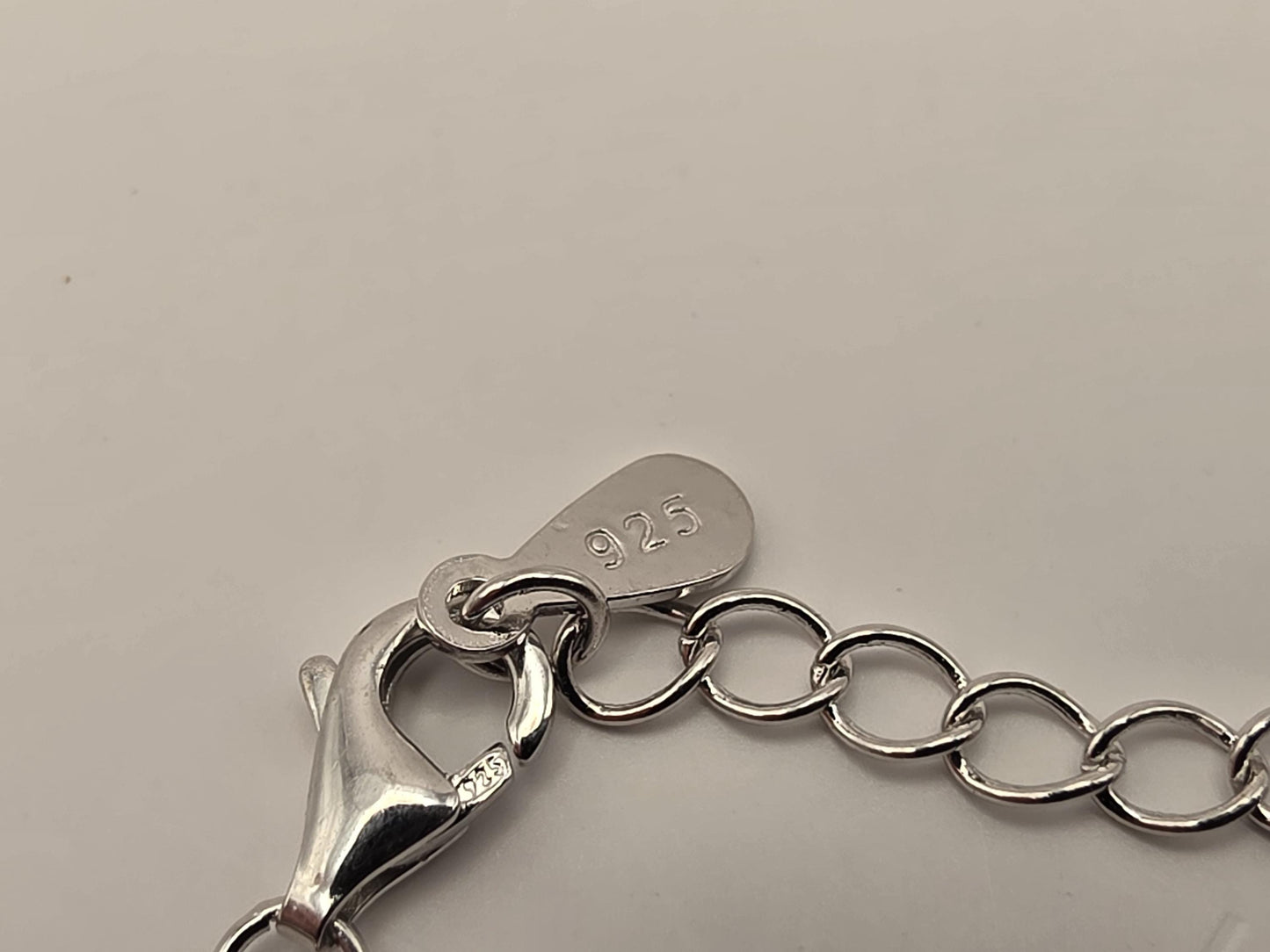 Sterling Silver Hamsa Hand Bracelet, Evil Eye, CZ and Enamel, 925 Silver, 8 in, Dainty Chain Bracelet, Protection Jewelry, Gift for Her