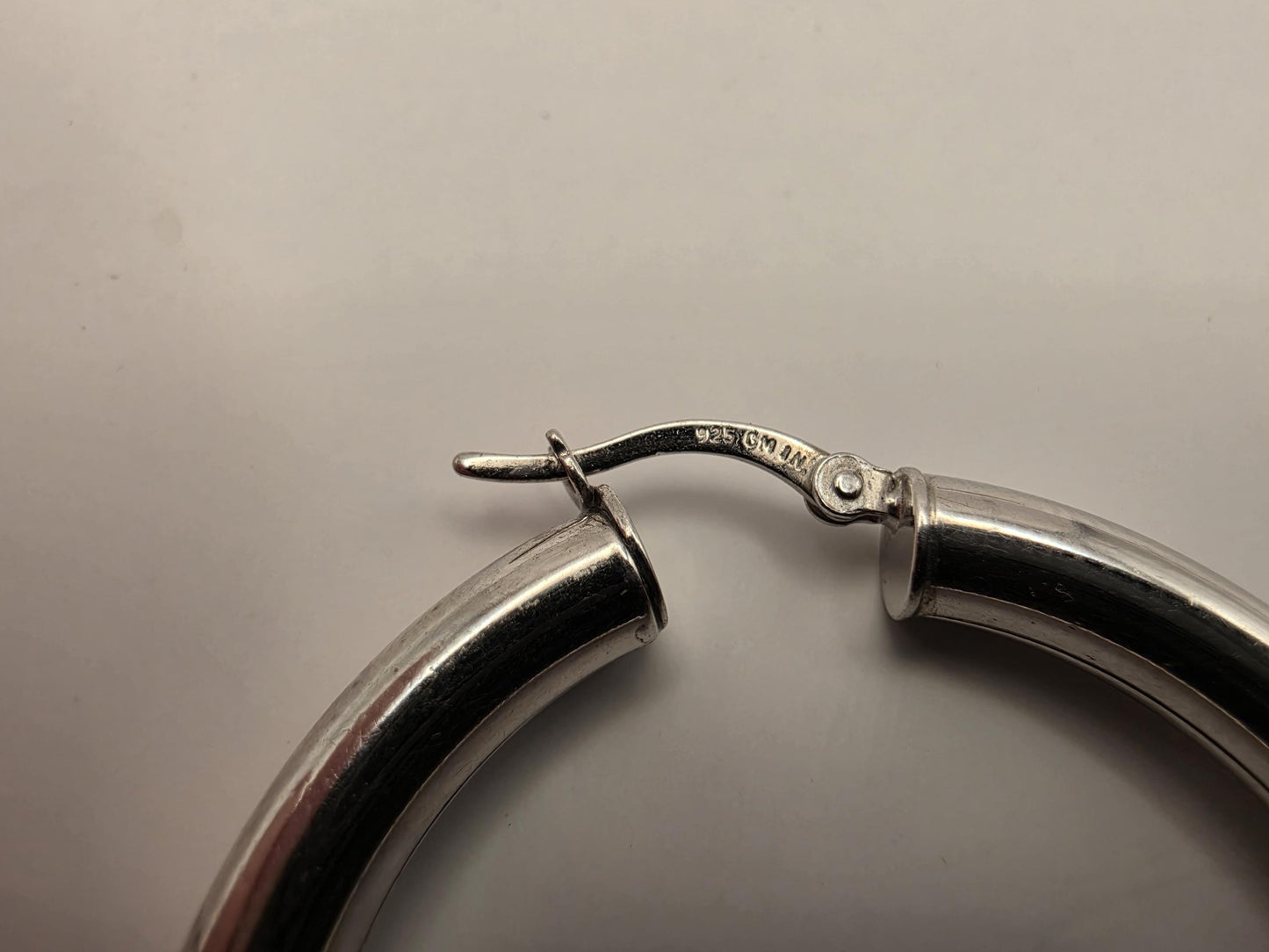 Sterling Silver Chunky Tube Hoop Earrings, 925 Silver, 1.5 Inch Hoops, Thick Round Hoops, Lightweight Statement Earrings, Gift for Her