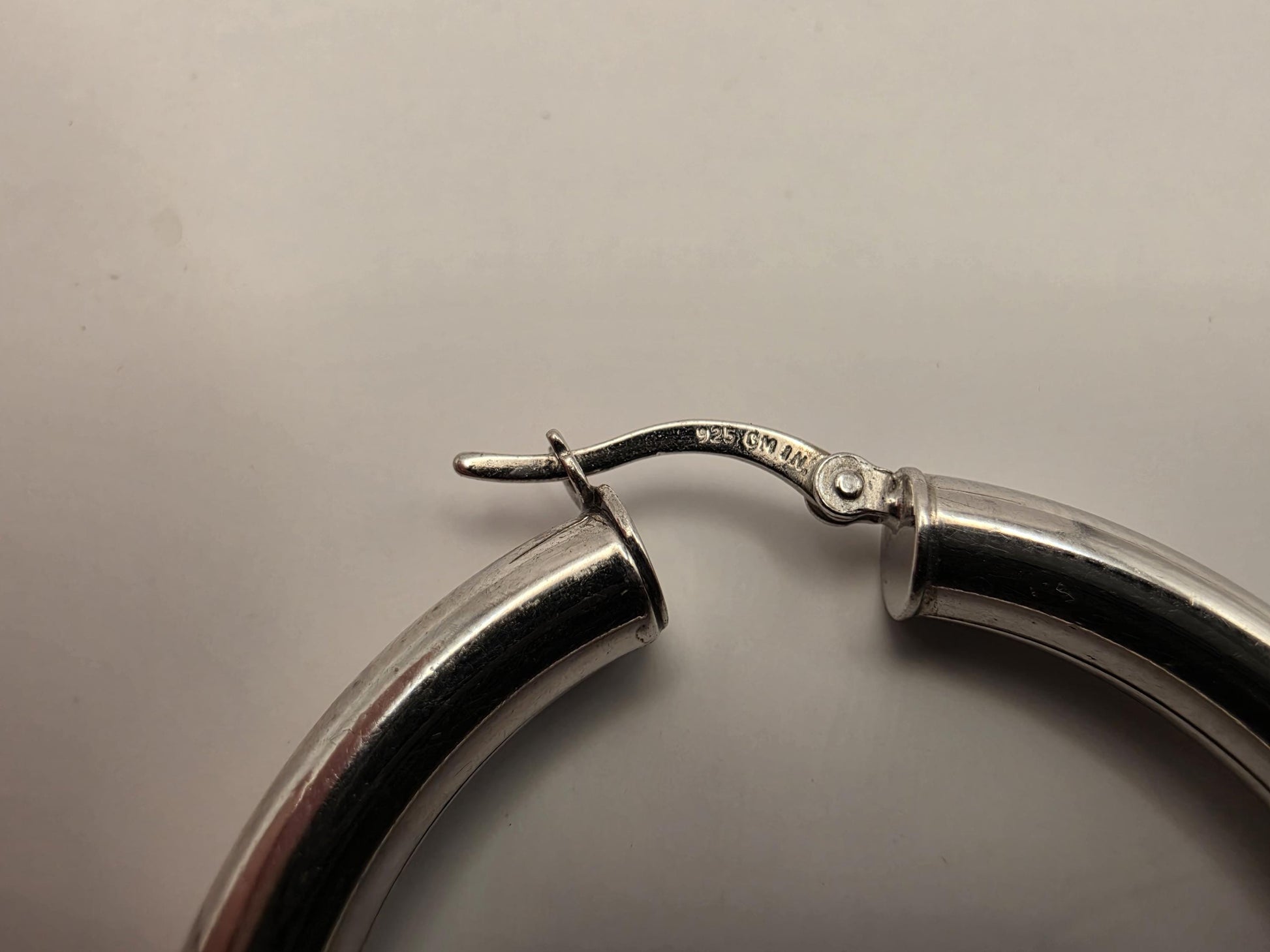 Sterling Silver Chunky Tube Hoop Earrings, 925 Silver, 1.5 Inch Hoops, Thick Round Hoops, Lightweight Statement Earrings, Gift for Her