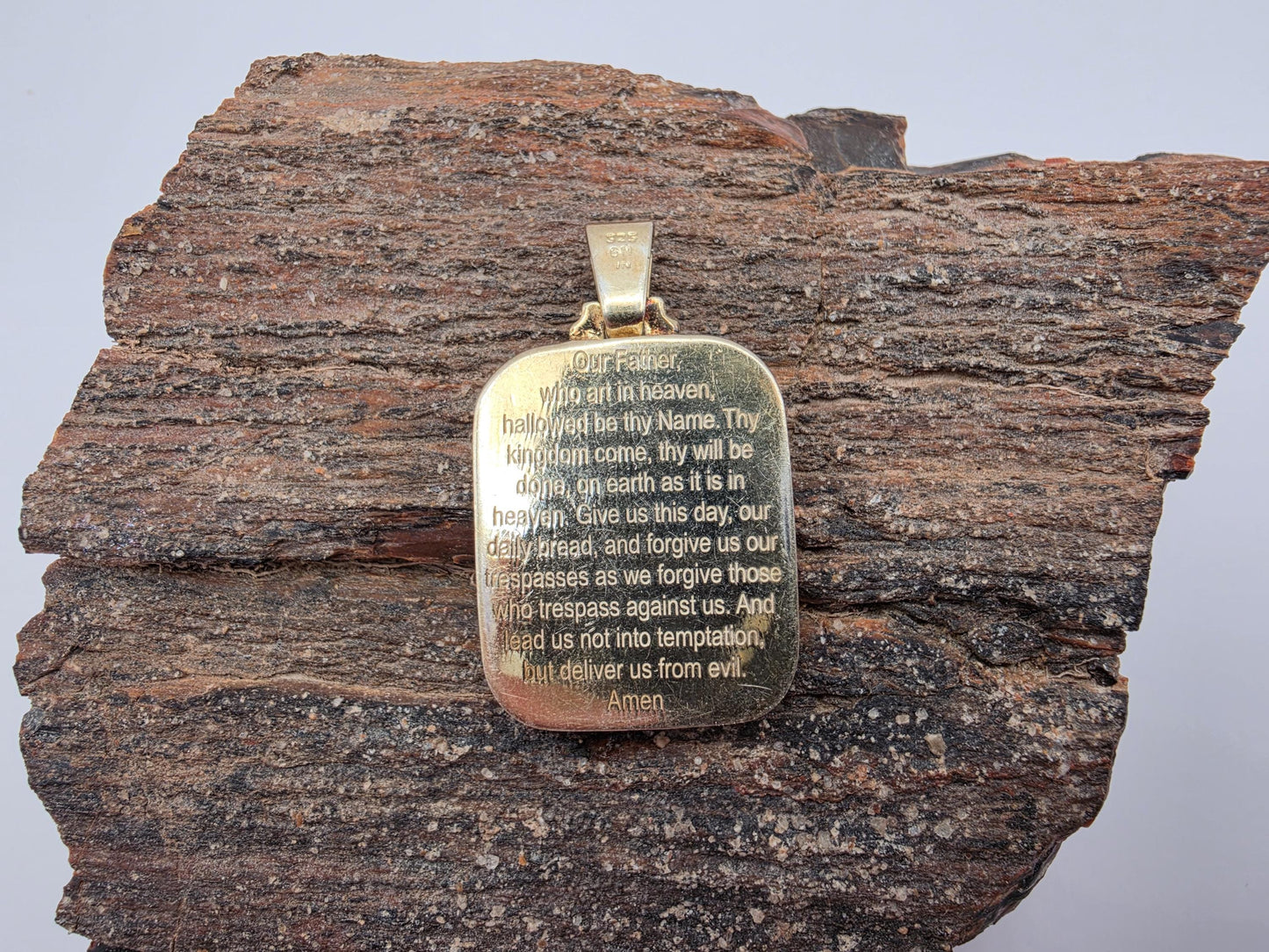Two Tone Gold Plated Jesus Christ Medallion Pendant, Sterling Silver, 1 in, Religious Christian Pendant, Mens Pendant, Faith Gift