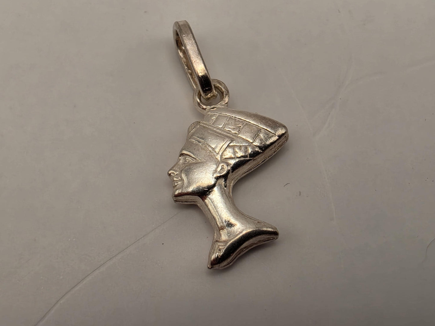 Sterling Silver Nefertiti Pendant, Egyptian Queen Charm, 925 Silver, Dainty Nefertiti Necklace Charm, Ancient Egypt Jewelry, Gift