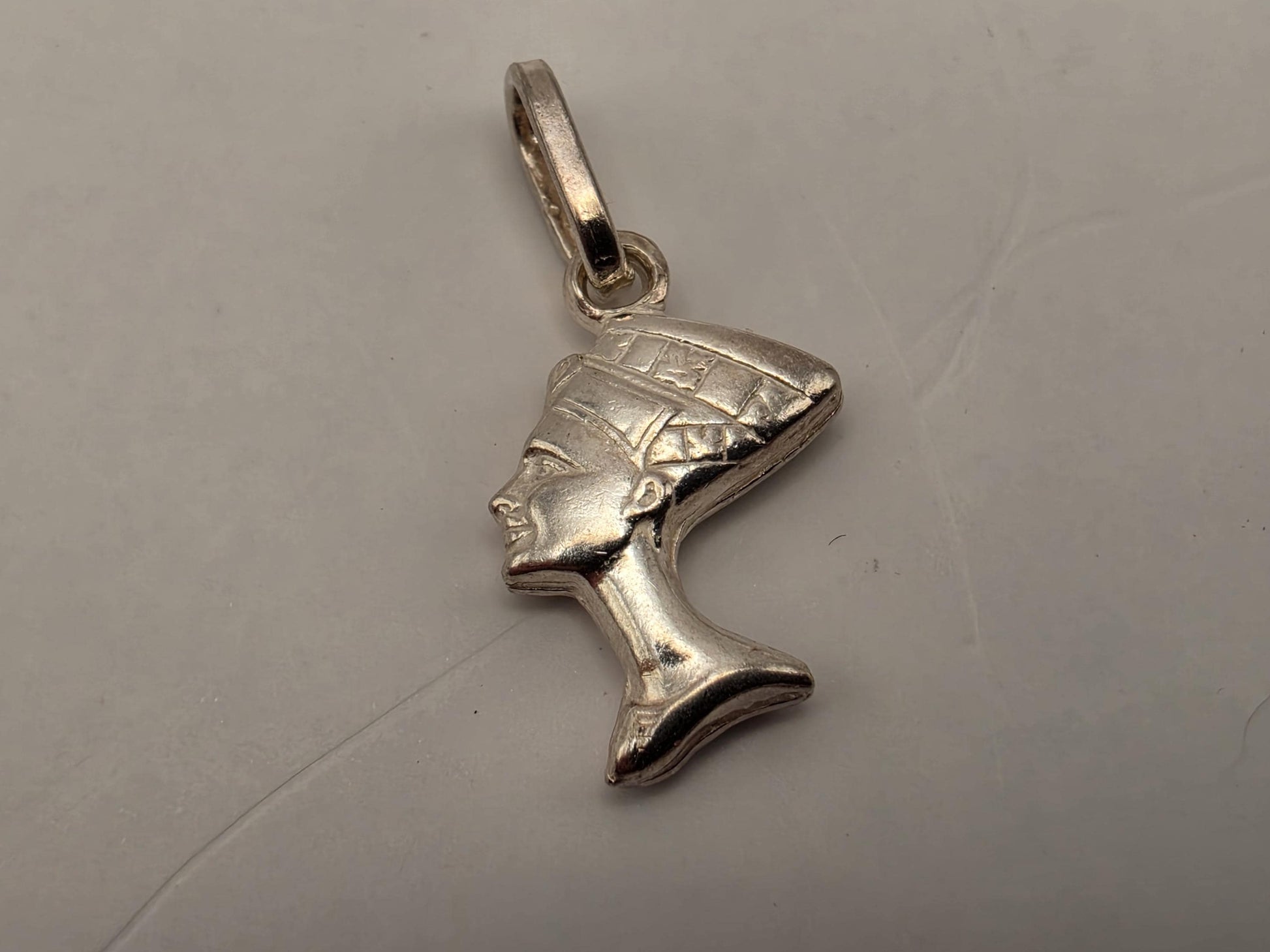 Sterling Silver Nefertiti Pendant, Egyptian Queen Charm, 925 Silver, Dainty Nefertiti Necklace Charm, Ancient Egypt Jewelry, Gift