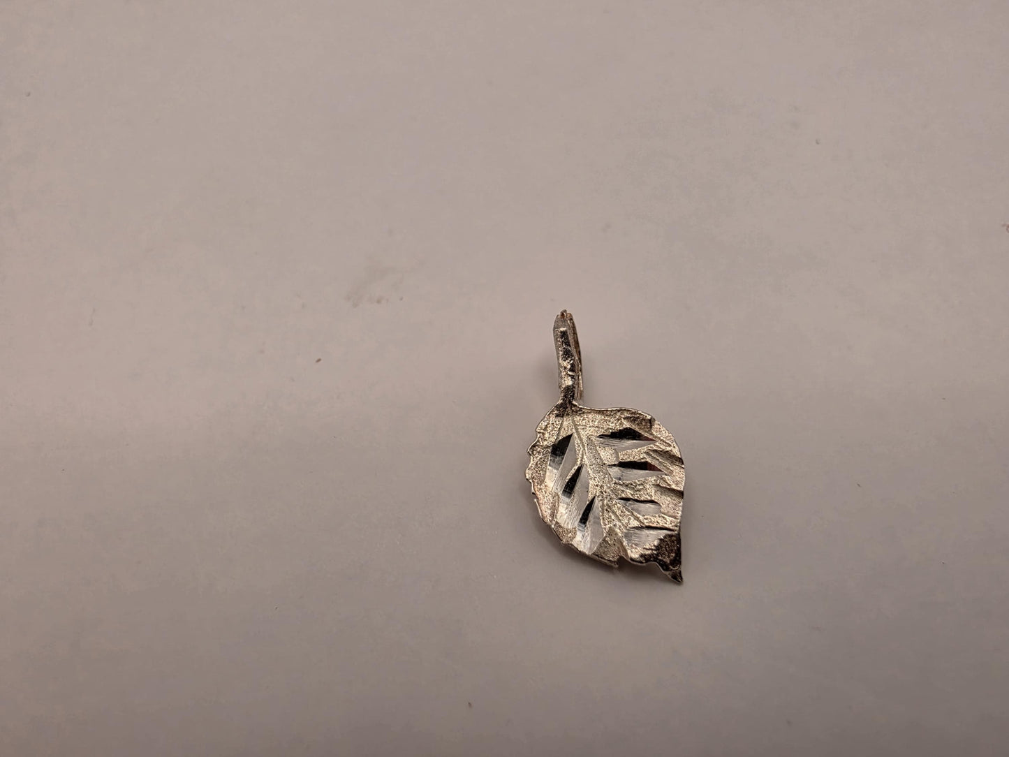 Sterling Silver Leaf Pendant, Dainty Leaf Charm, 925 Silver, Tiny Nature Pendant, Minimalist Necklace Charm, Botanical Jewelry, Gift