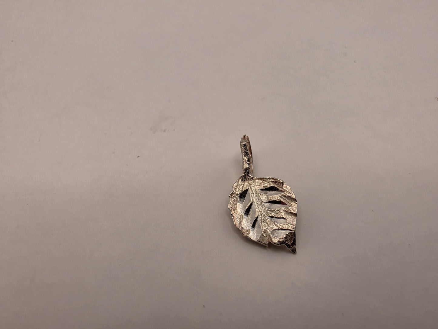 Sterling Silver Leaf Pendant, Dainty Leaf Charm, 925 Silver, Tiny Nature Pendant, Minimalist Necklace Charm, Botanical Jewelry, Gift