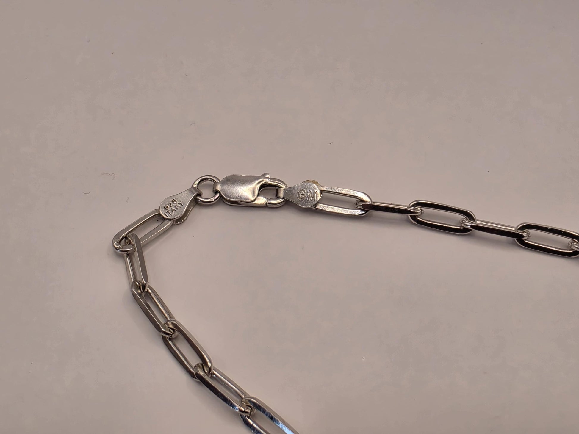 Sterling Silver Paperclip Chain Necklace | 925 Silver | 20 Inch | 3.84mm | Elongated Link Layering Chain | Mens Womens Unisex