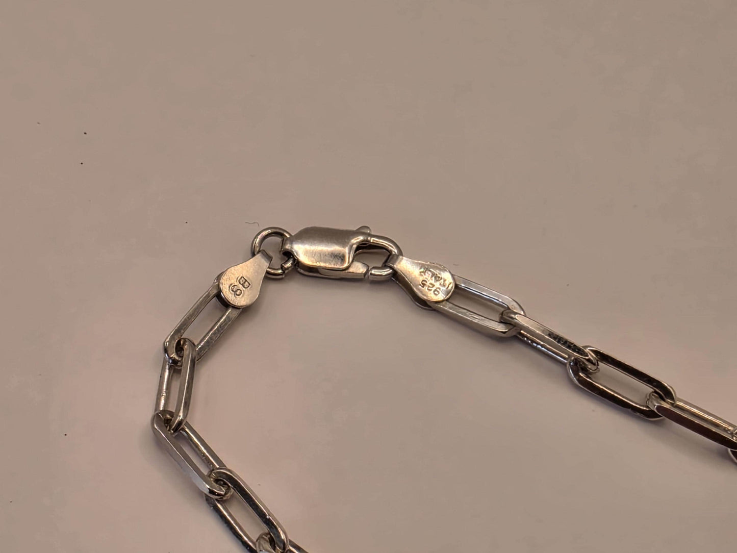 Sterling Silver Paperclip Chain Necklace | 925 Silver | 18 Inch | 4mm | Chunky Elongated Link | Mens Womens Unisex Chain