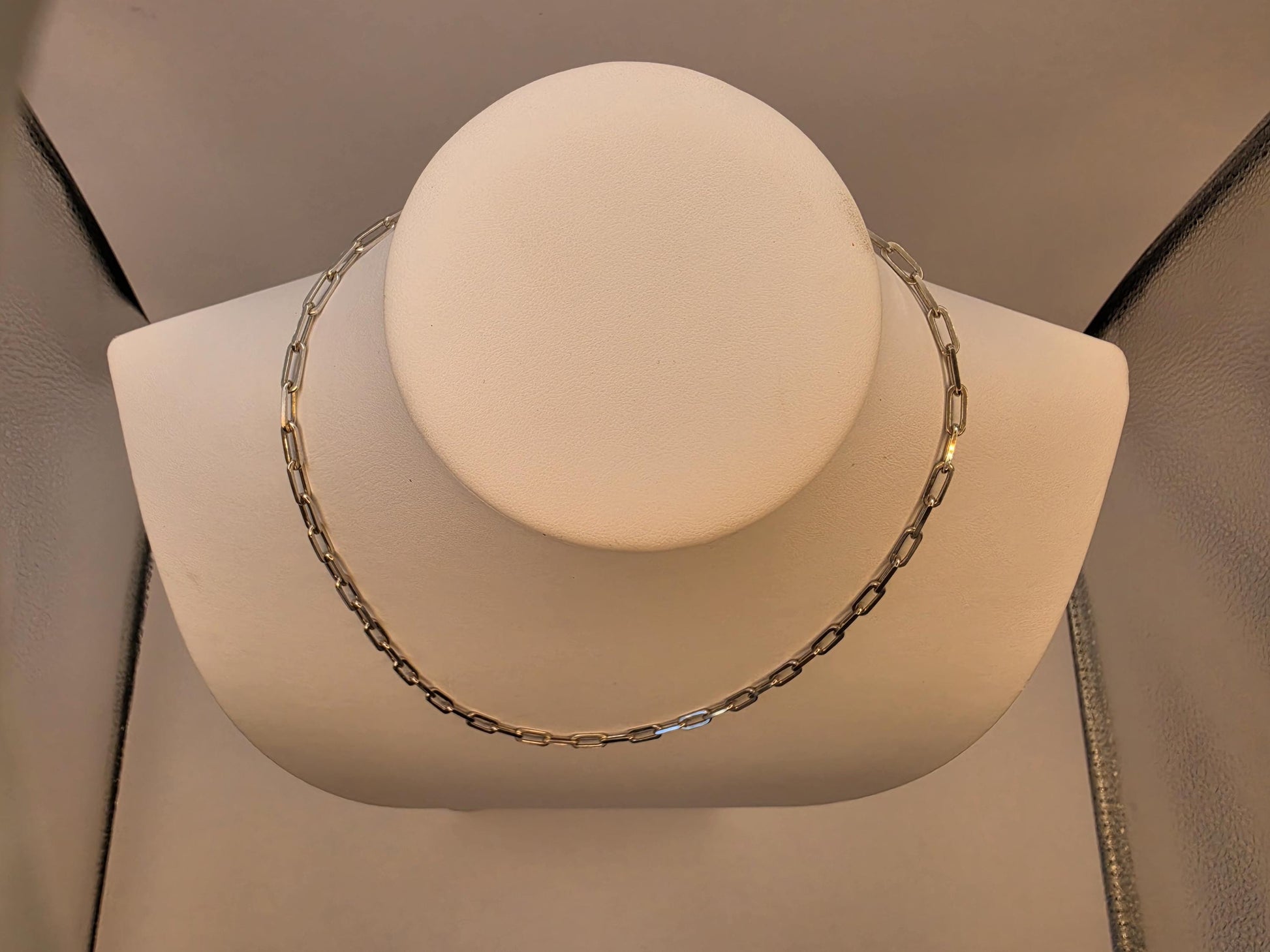 Sterling Silver Paperclip Chain Necklace | 925 Silver | 18 Inch | 4mm | Chunky Elongated Link | Mens Womens Unisex Chain