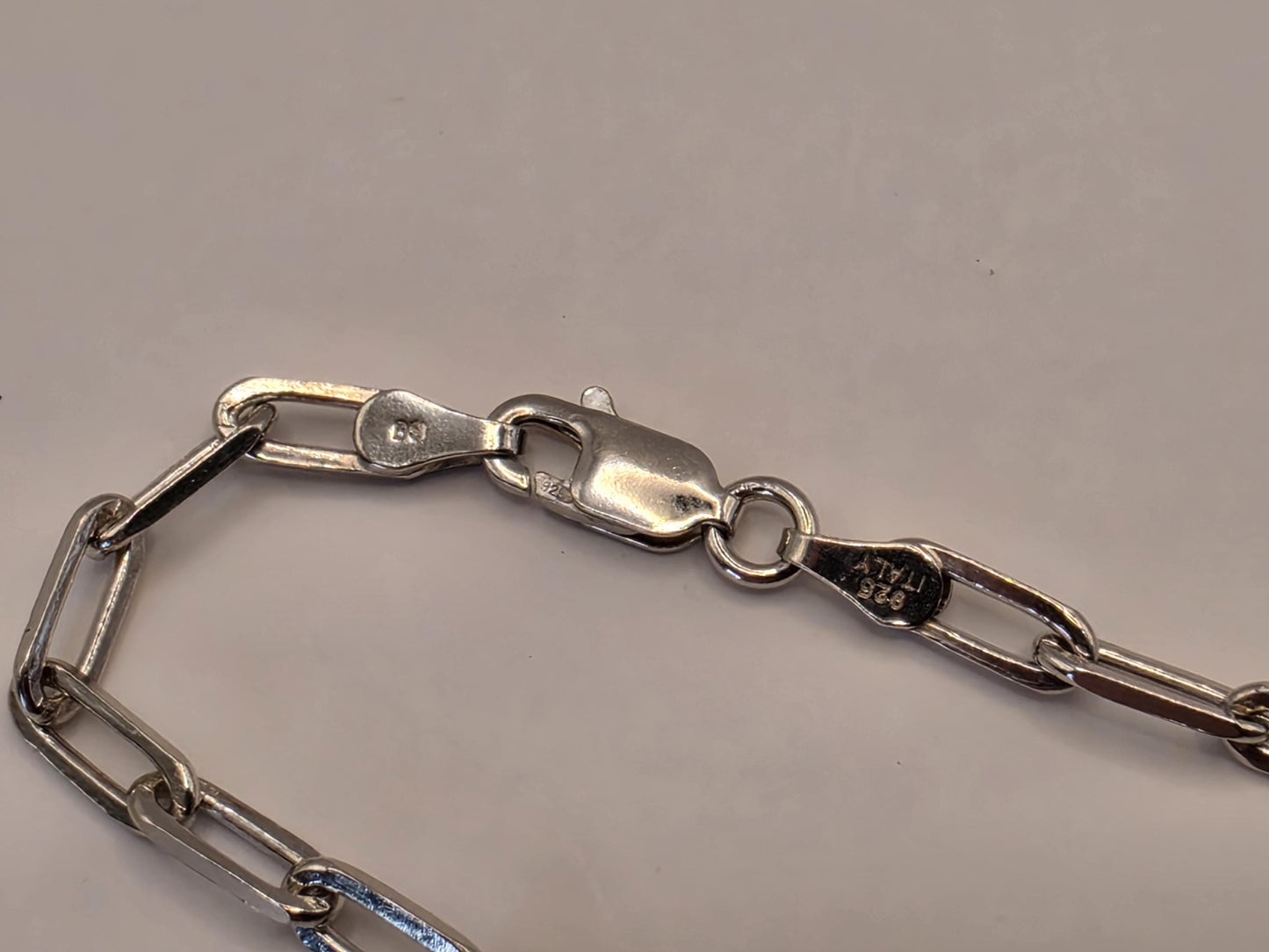 Sterling Silver Paperclip Chain Necklace | 925 Silver | 20 Inch | 3.46mm | Elongated Link Layering Chain | Unisex