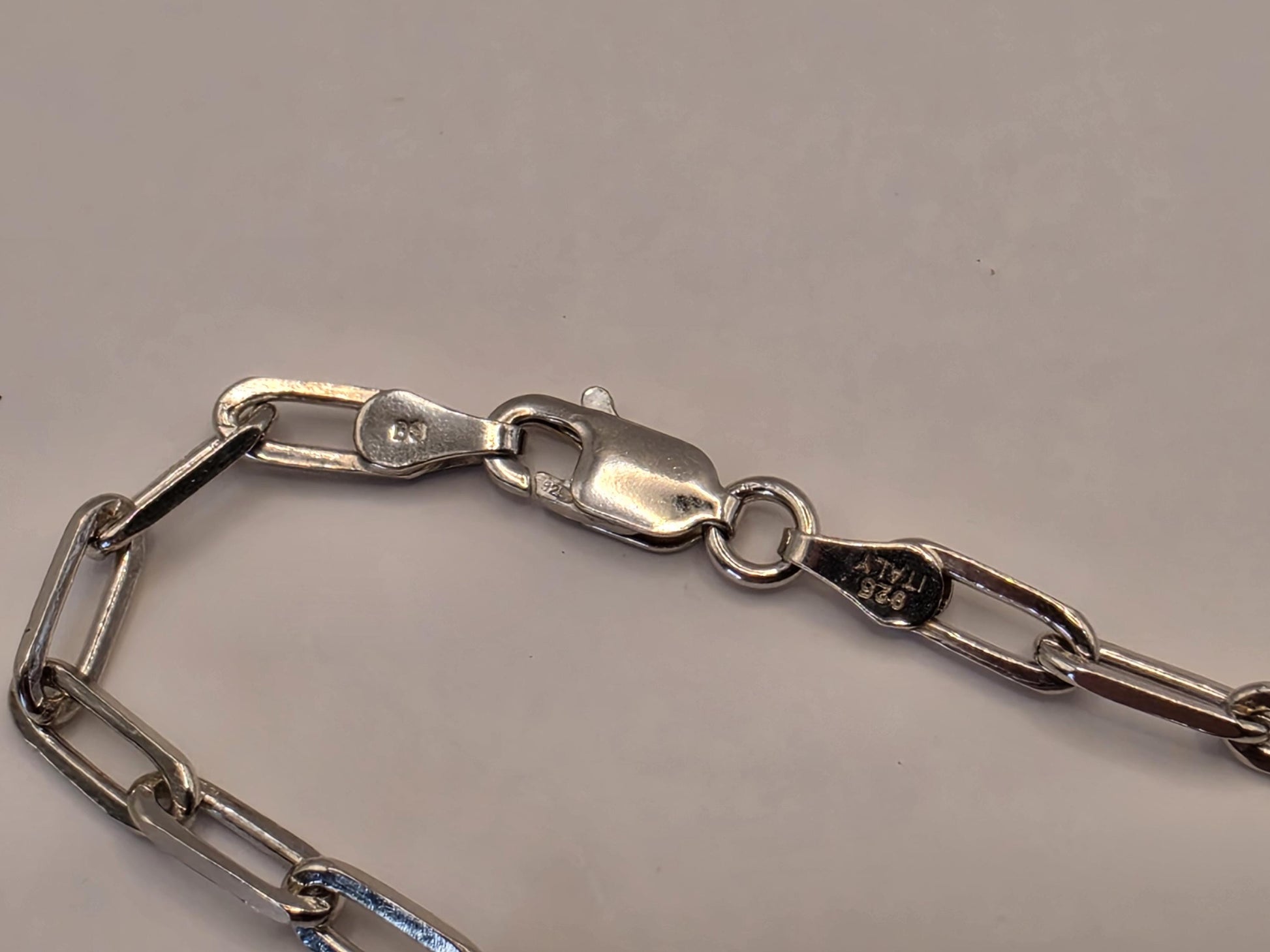 Sterling Silver Paperclip Chain Necklace | 925 Silver | 20 Inch | 3.46mm | Elongated Link Layering Chain | Unisex
