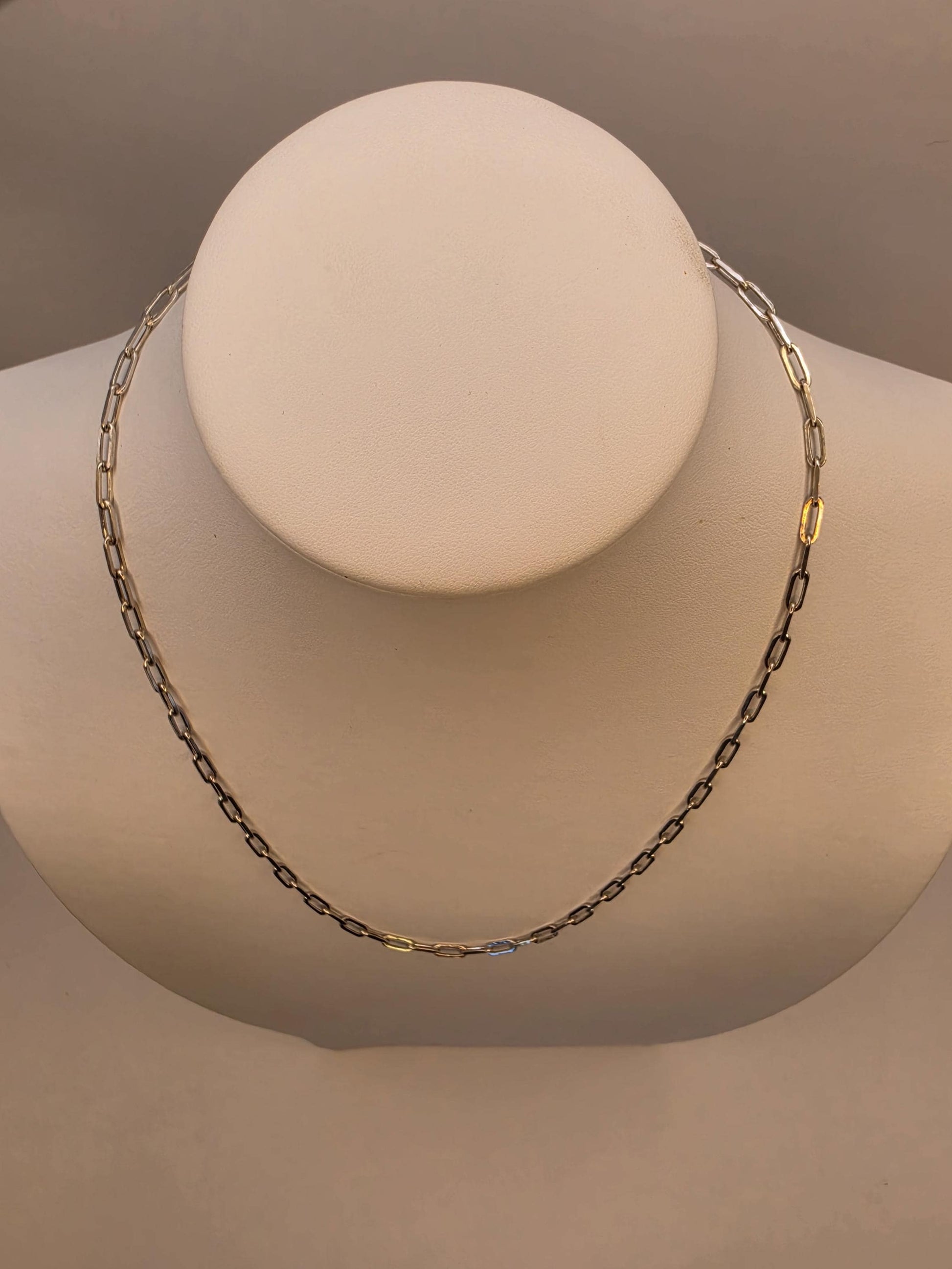Sterling Silver Paperclip Chain Necklace | 925 Silver | 20 Inch | 3.46mm | Elongated Link Layering Chain | Unisex