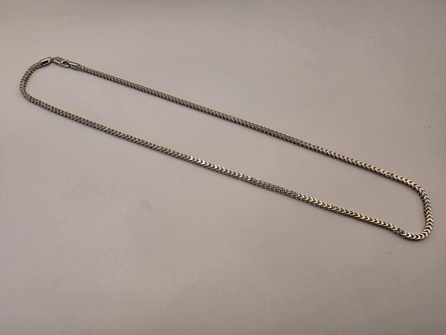 Sterling Silver Franco Chain Necklace | 925 Silver | 20 Inch | 2.5mm | Box Weave | Mens Womens Unisex Chain