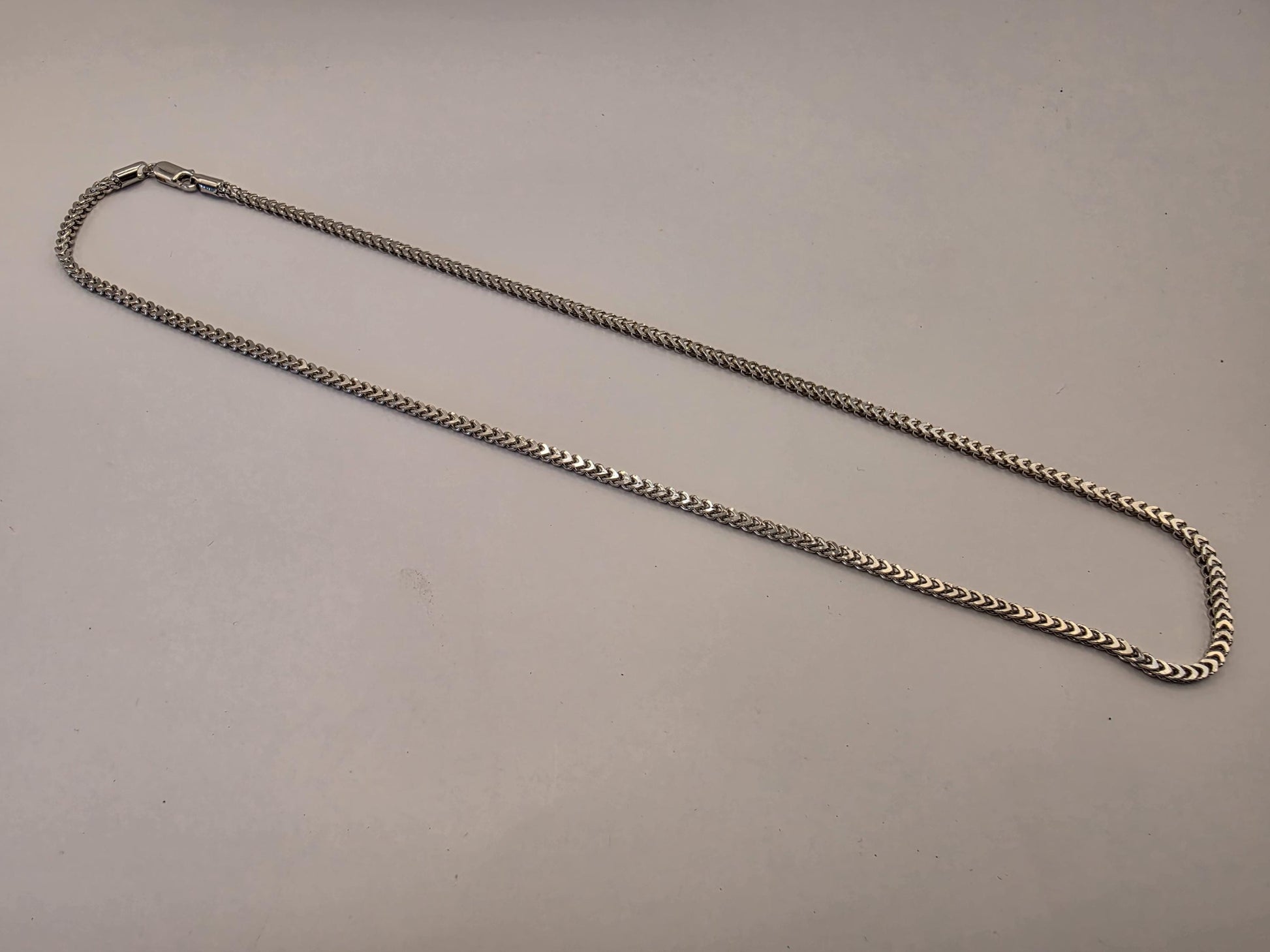 Sterling Silver Franco Chain Necklace | 925 Silver | 20 Inch | 2.5mm | Box Weave | Mens Womens Unisex Chain