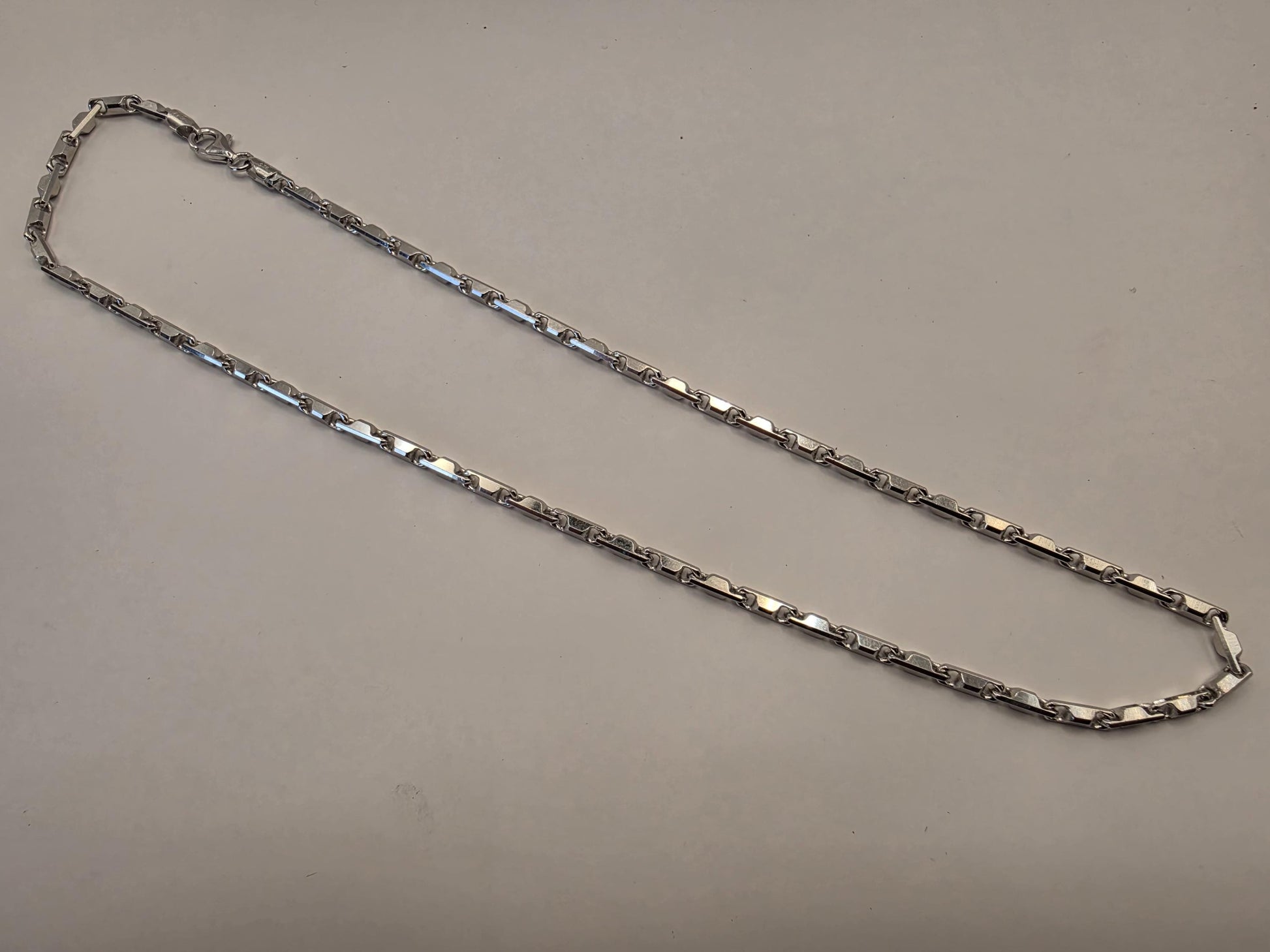 Sterling Silver Anchor Chain Necklace | 925 Silver | 18 Inch | 3.2mm | Mariner Link | Mens Womens Unisex Chain