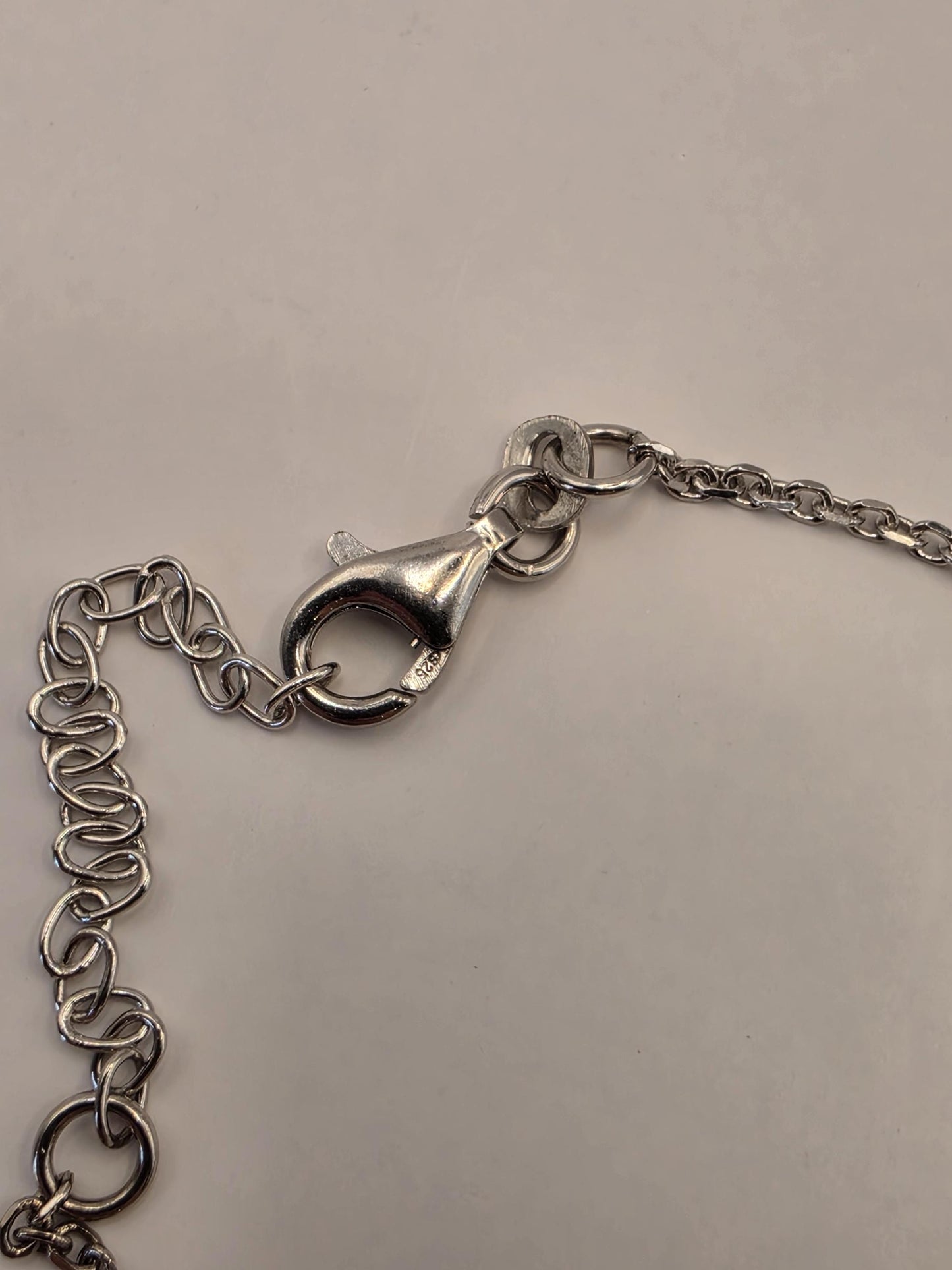 Sterling Silver Flower Pendant Necklace | 925 Silver | Two Tone Rose Accent | 18.5 Inch | Floral Blossom | Womens Gift