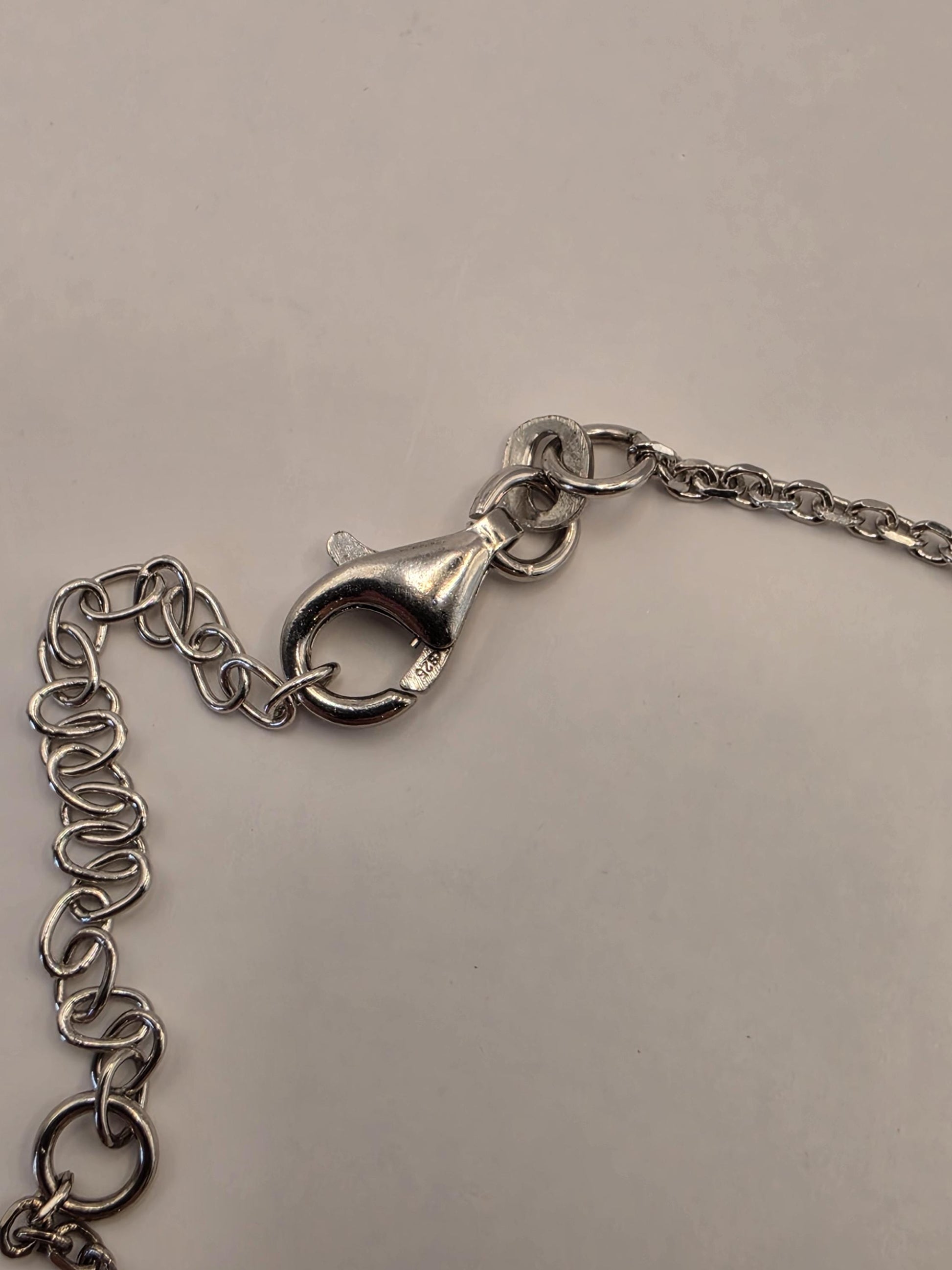 Sterling Silver Flower Pendant Necklace | 925 Silver | Two Tone Rose Accent | 18.5 Inch | Floral Blossom | Womens Gift