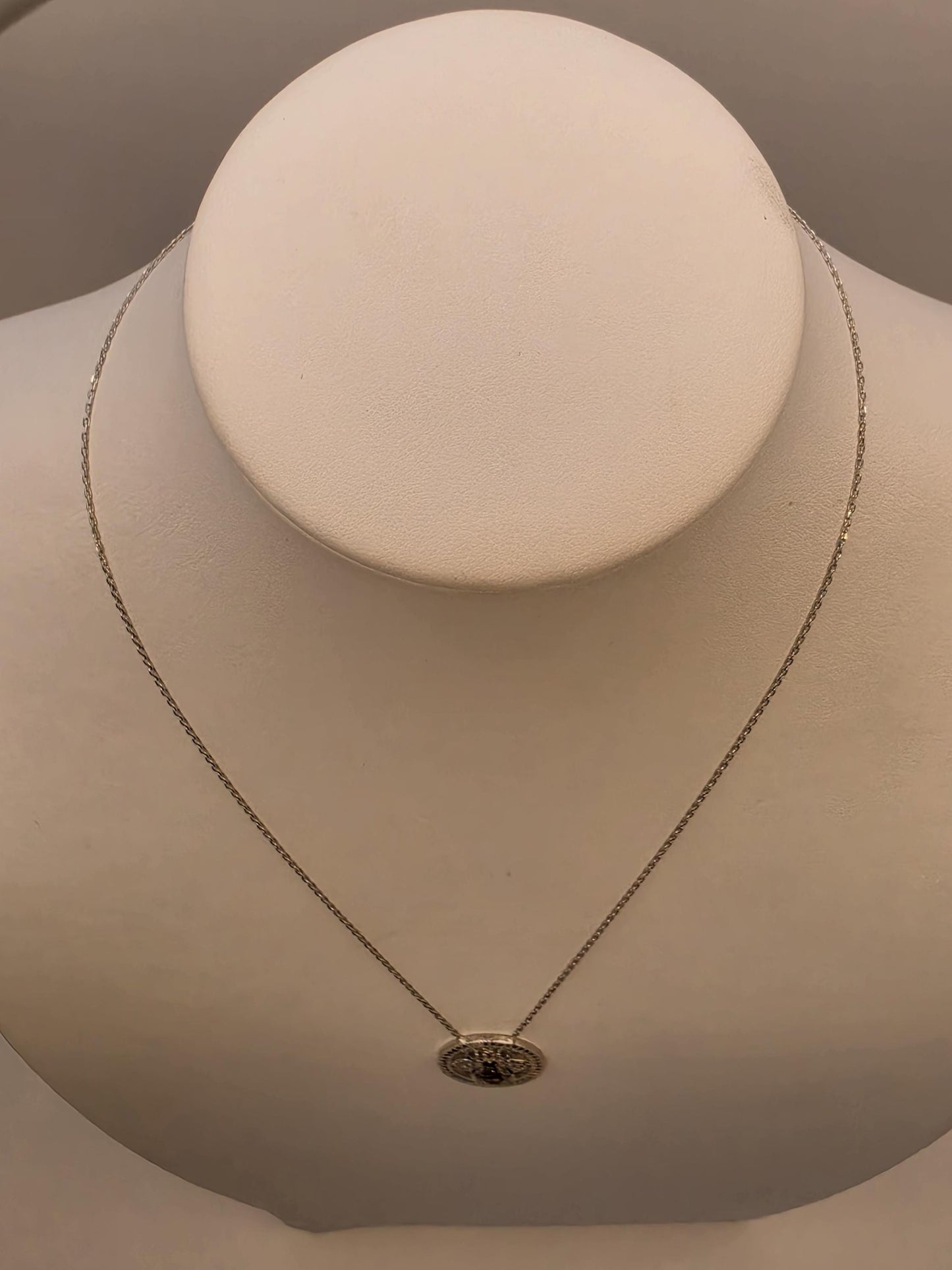 Sterling Silver Bee Pendant Necklace | 925 Silver | Colorful CZ Halo | 18 Inch | Multicolor Insect Charm | Womens Gift