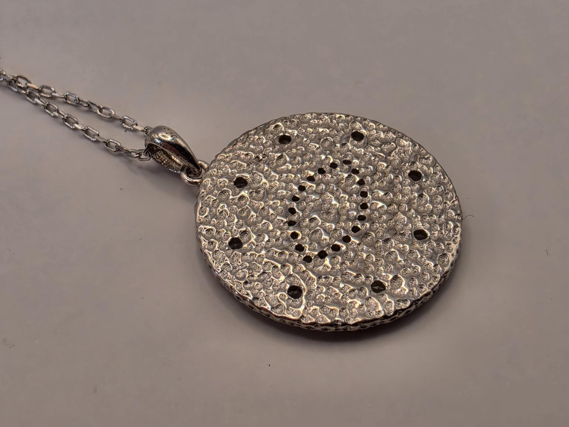 Sterling Silver Evil Eye Pendant Necklace | 925 Silver | CZ Disc | 17 Inch | Protection Charm | Womens Gift Jewelry
