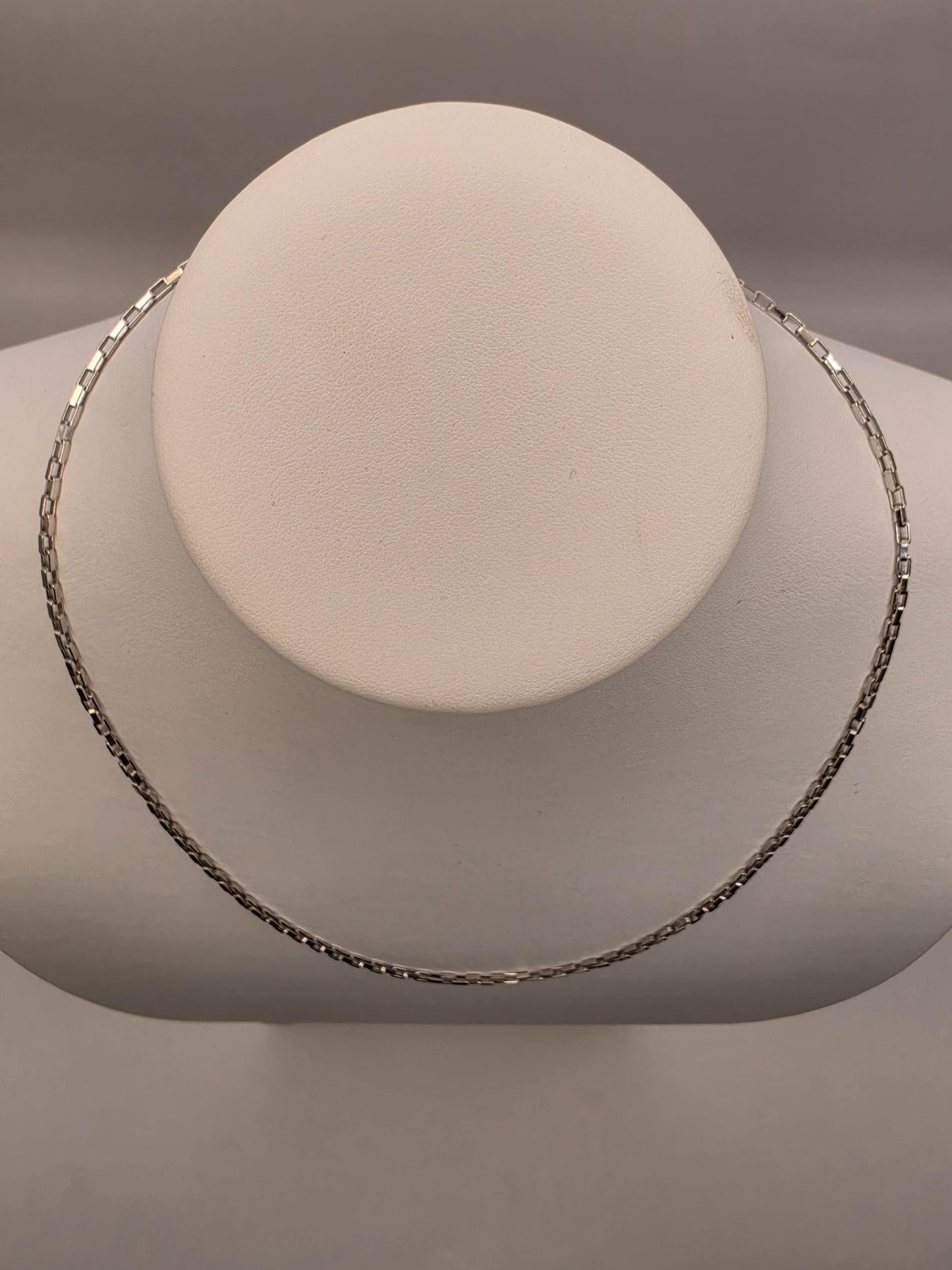 Sterling Silver Box Chain Necklace | 925 Silver | 20 Inch | 2.16mm | Elongated Box Link | Mens Womens Unisex Chain
