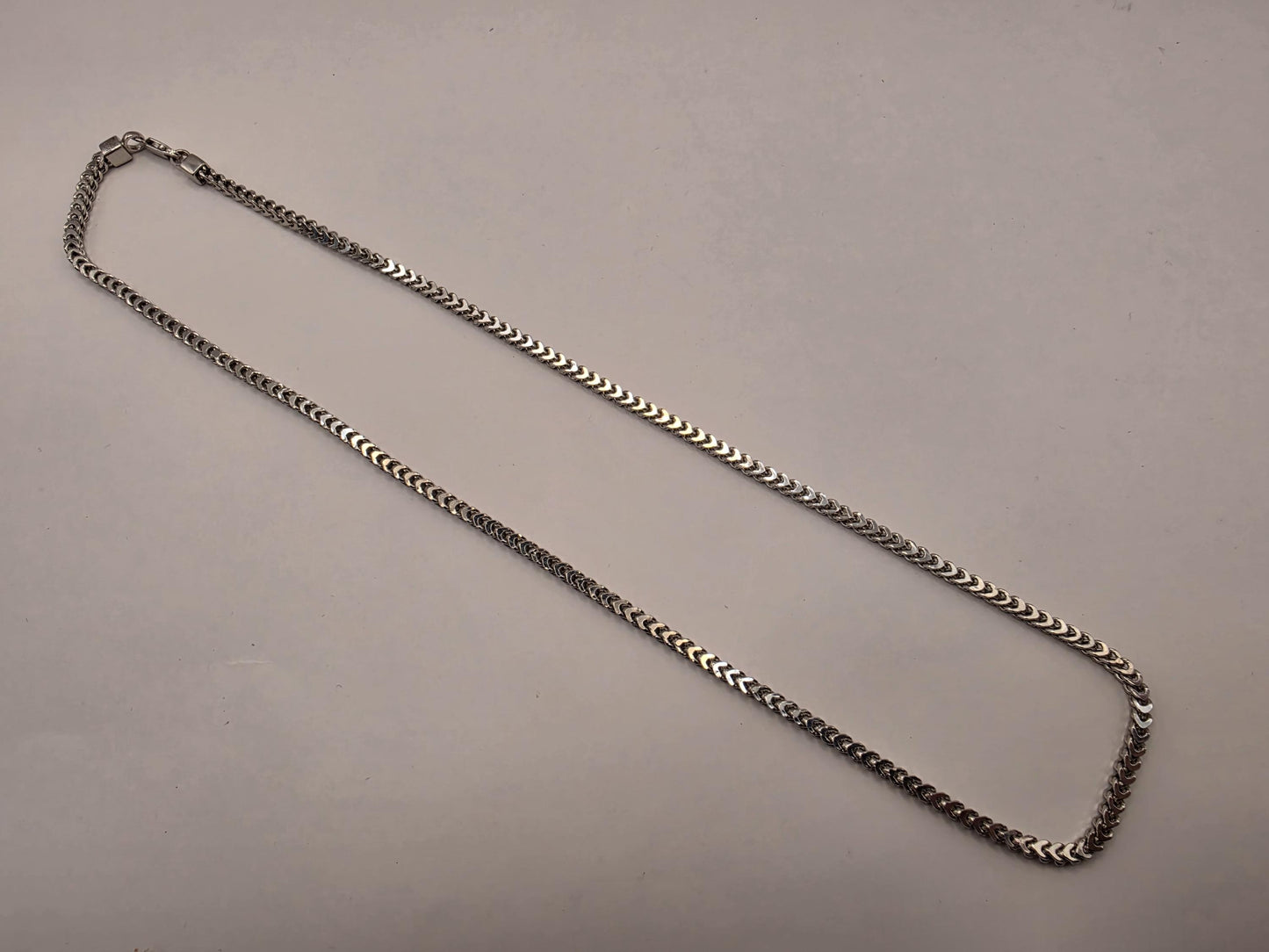 Sterling Silver Franco Chain Necklace | 925 Silver | 20 Inch | 2.9mm | Box Weave | Mens Womens Unisex Chain